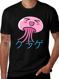 Kawaii Jellyfish Graphic Tee - Japanese Katakana Shirt
