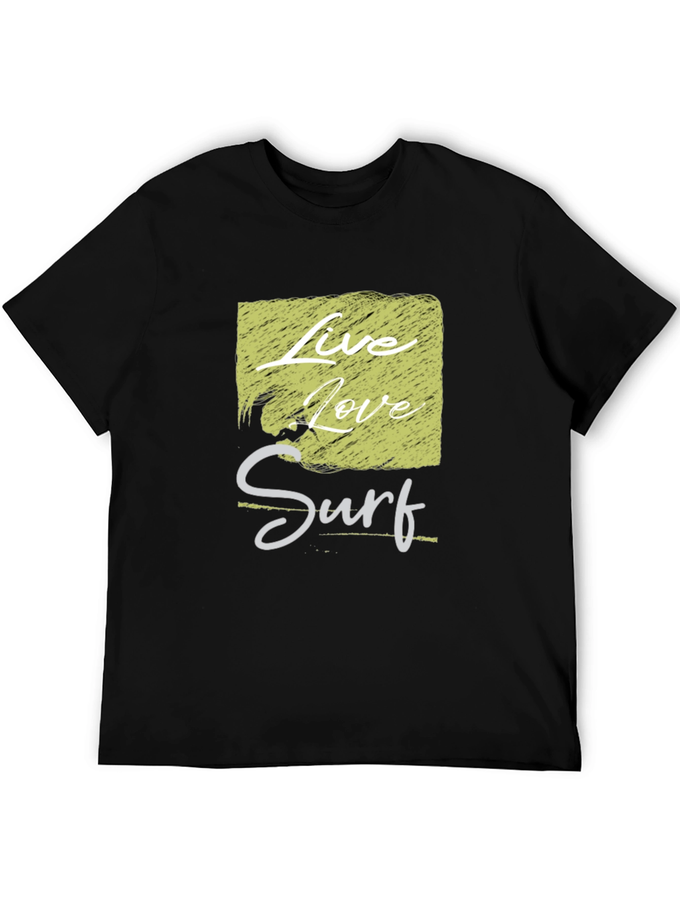 Live Love Surf Graphic Tee - Mens Black T-Shirt