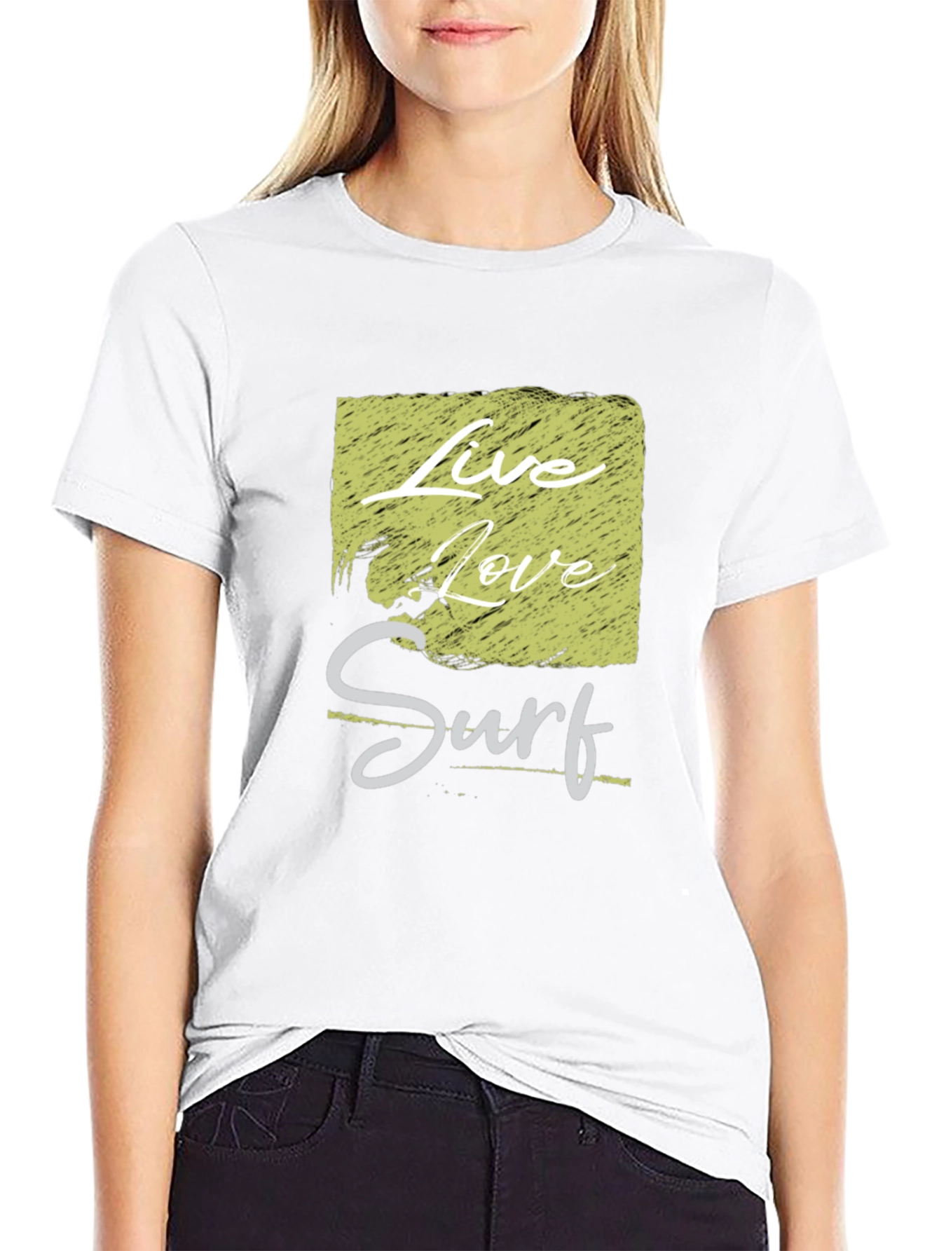 Live Love Surf Graphic Tee - Mens Black T-Shirt