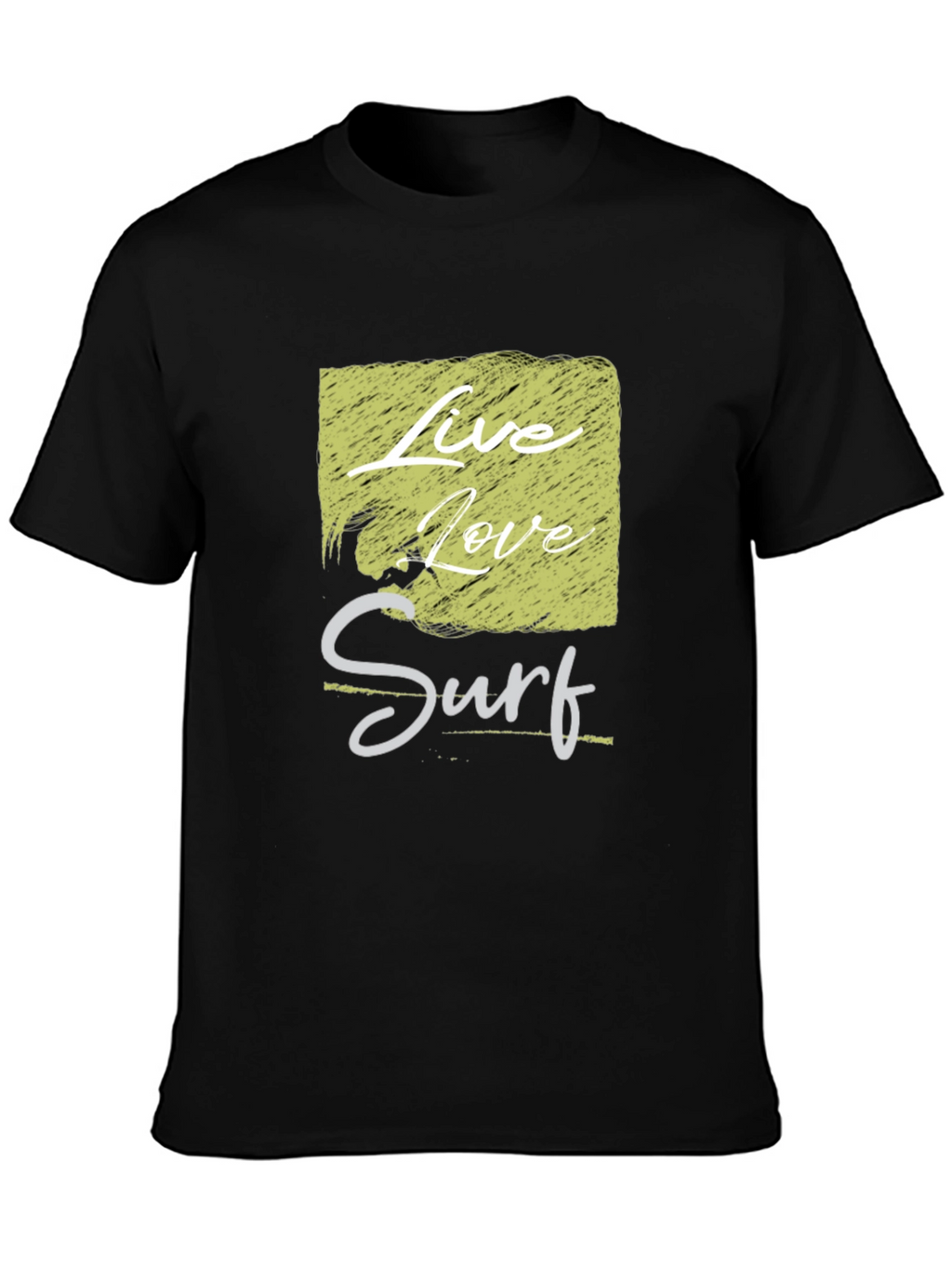 Live Love Surf Graphic Tee - Mens Black T-Shirt