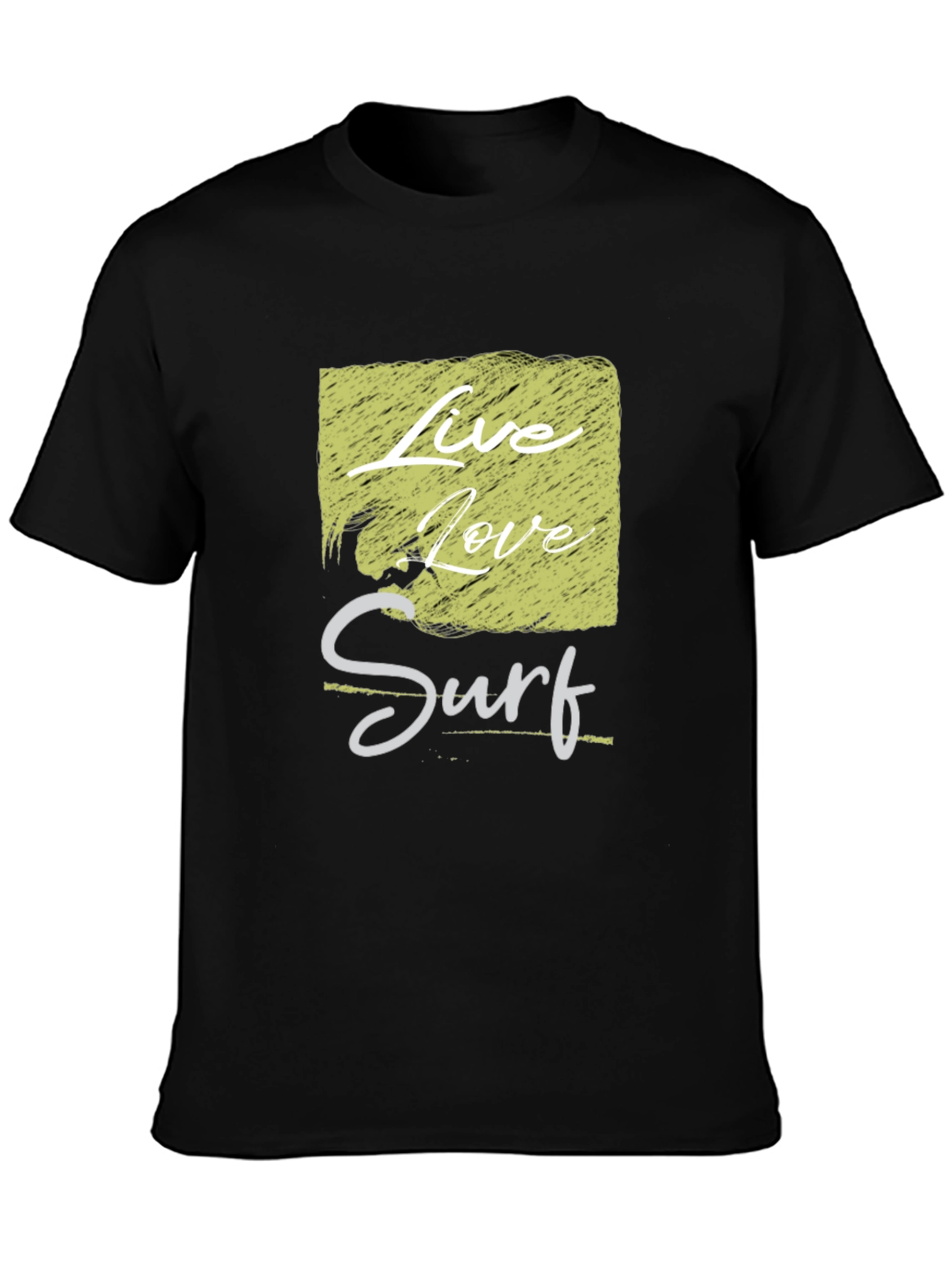 Live Love Surf Graphic Tee - Mens Black T-Shirt