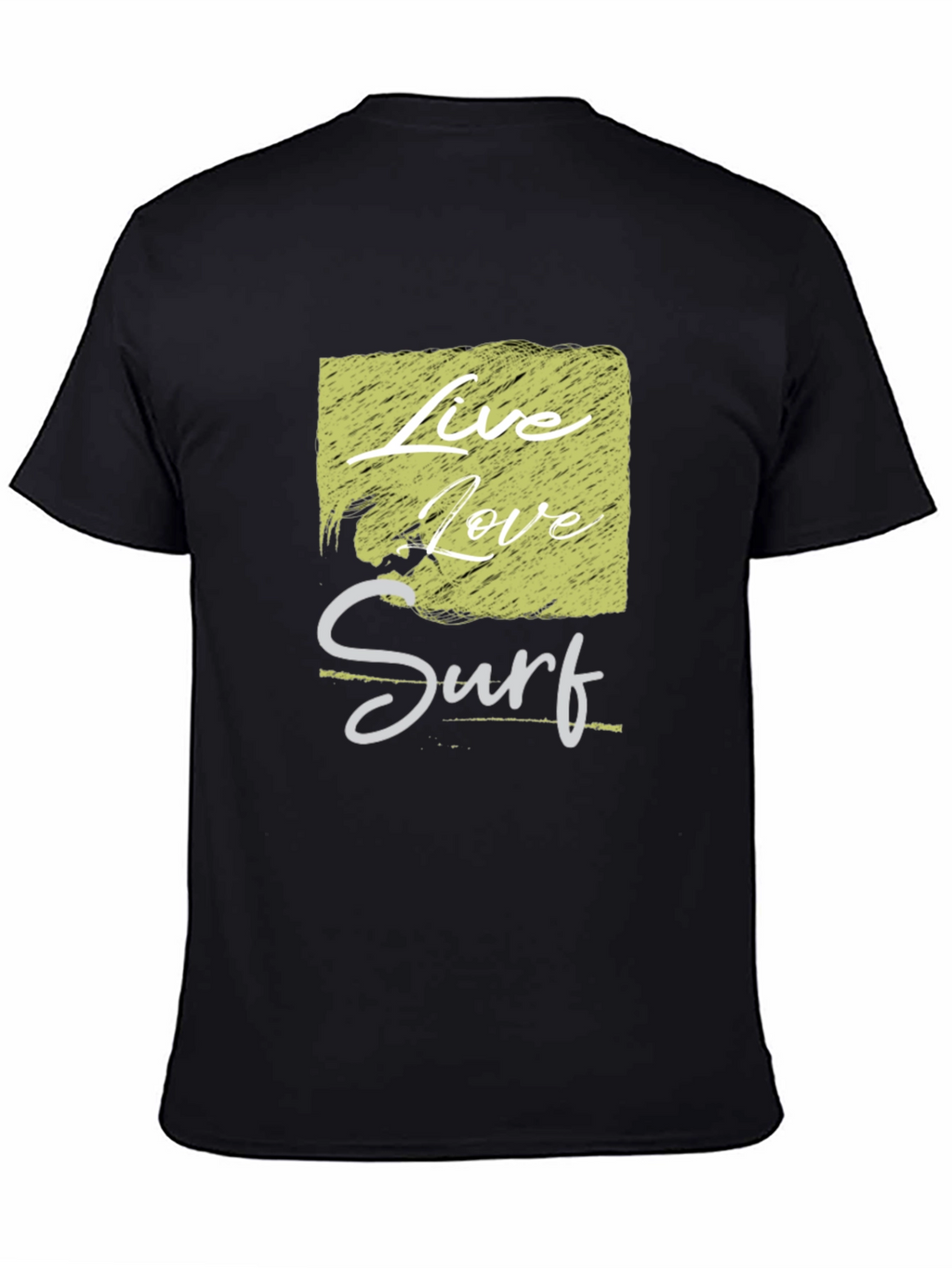 Live Love Surf Graphic Tee - Mens Black T-Shirt