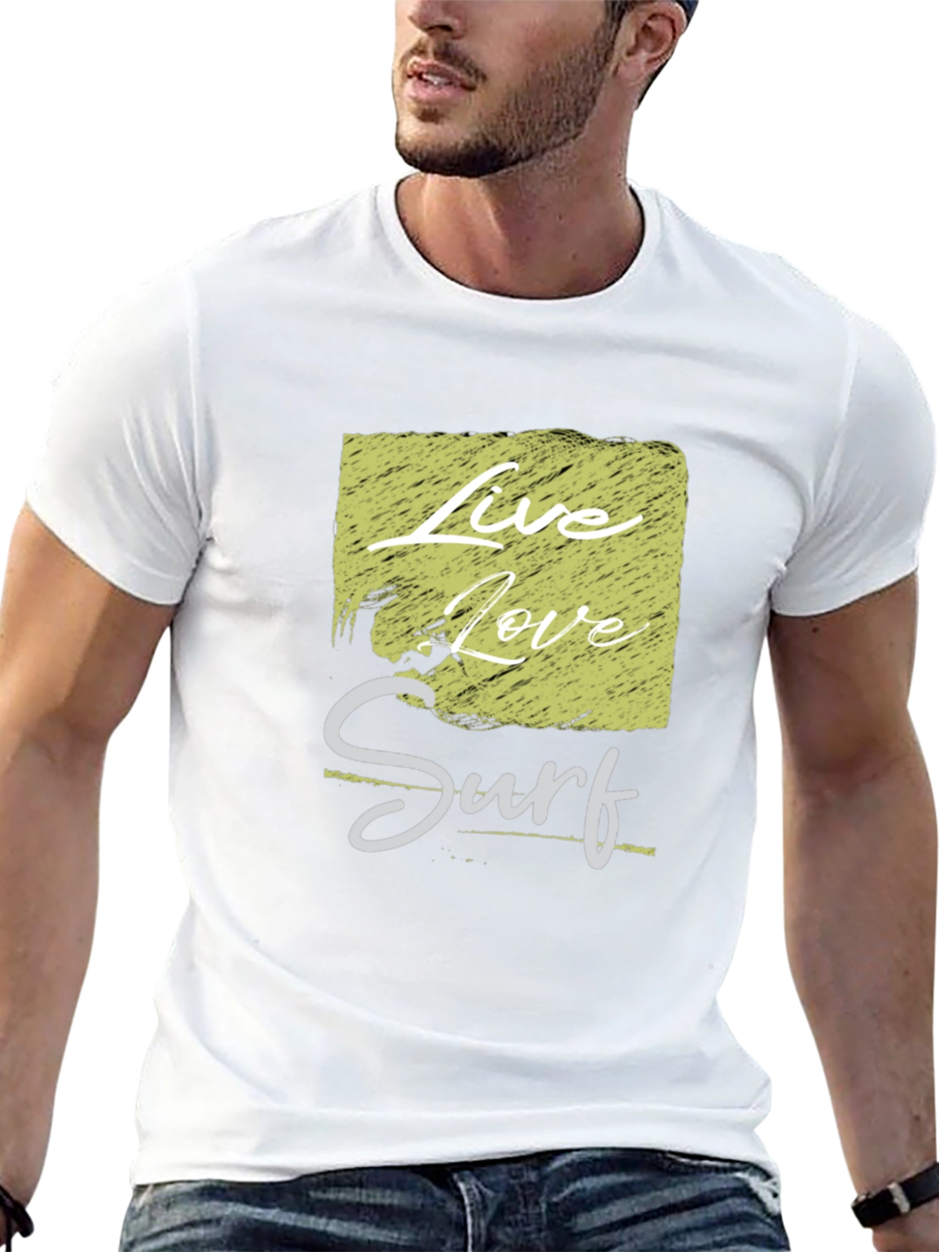 Live Love Surf Graphic Tee - Mens Black T-Shirt