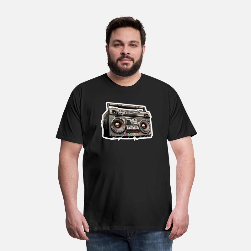 Retro Boombox with Graffiti