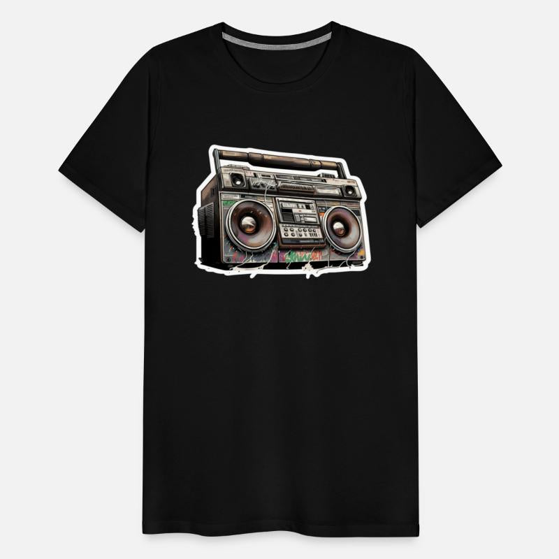 Retro Boombox with Graffiti