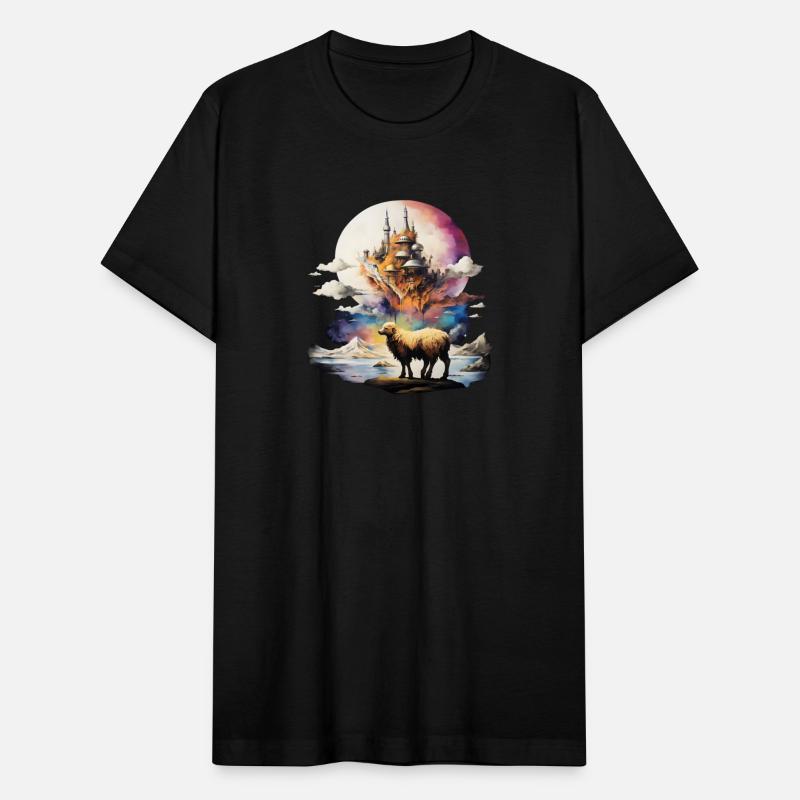 Retro Celestial Moon Sheep Adventure