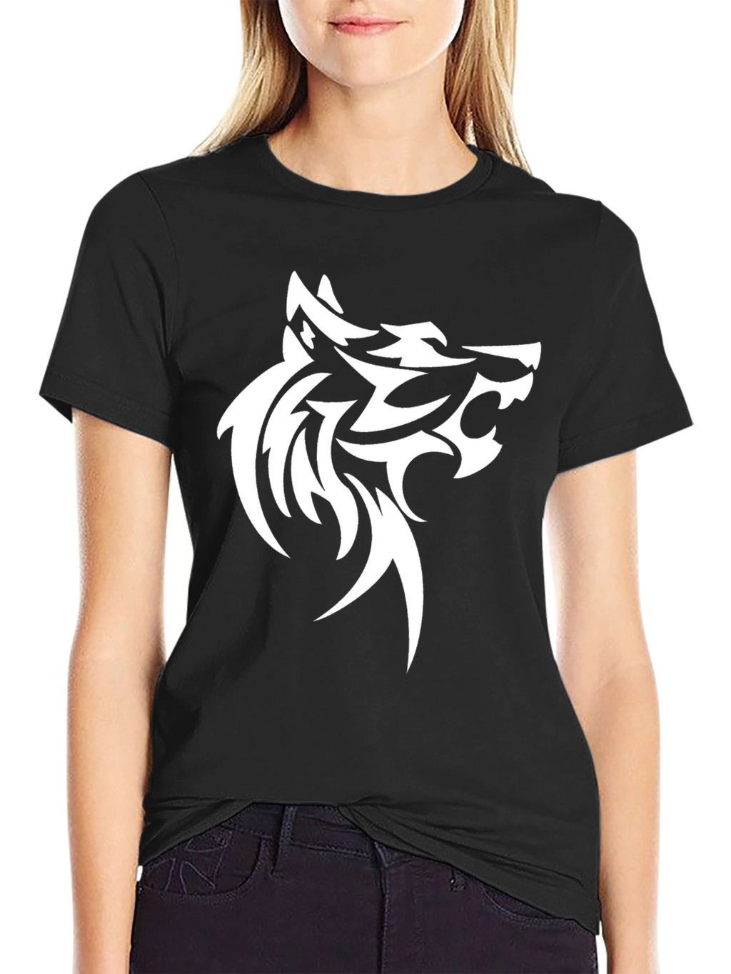 Wolf Graphic Tee - Bold Tribal Design