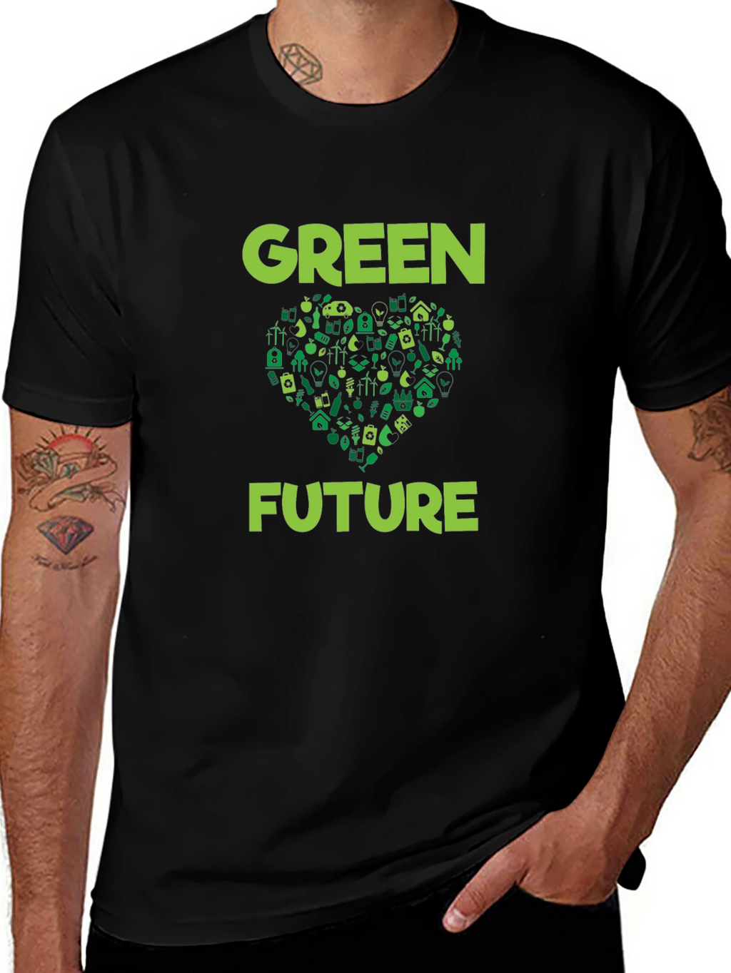 Green Future Graphic T-Shirt - Eco-Friendly Design