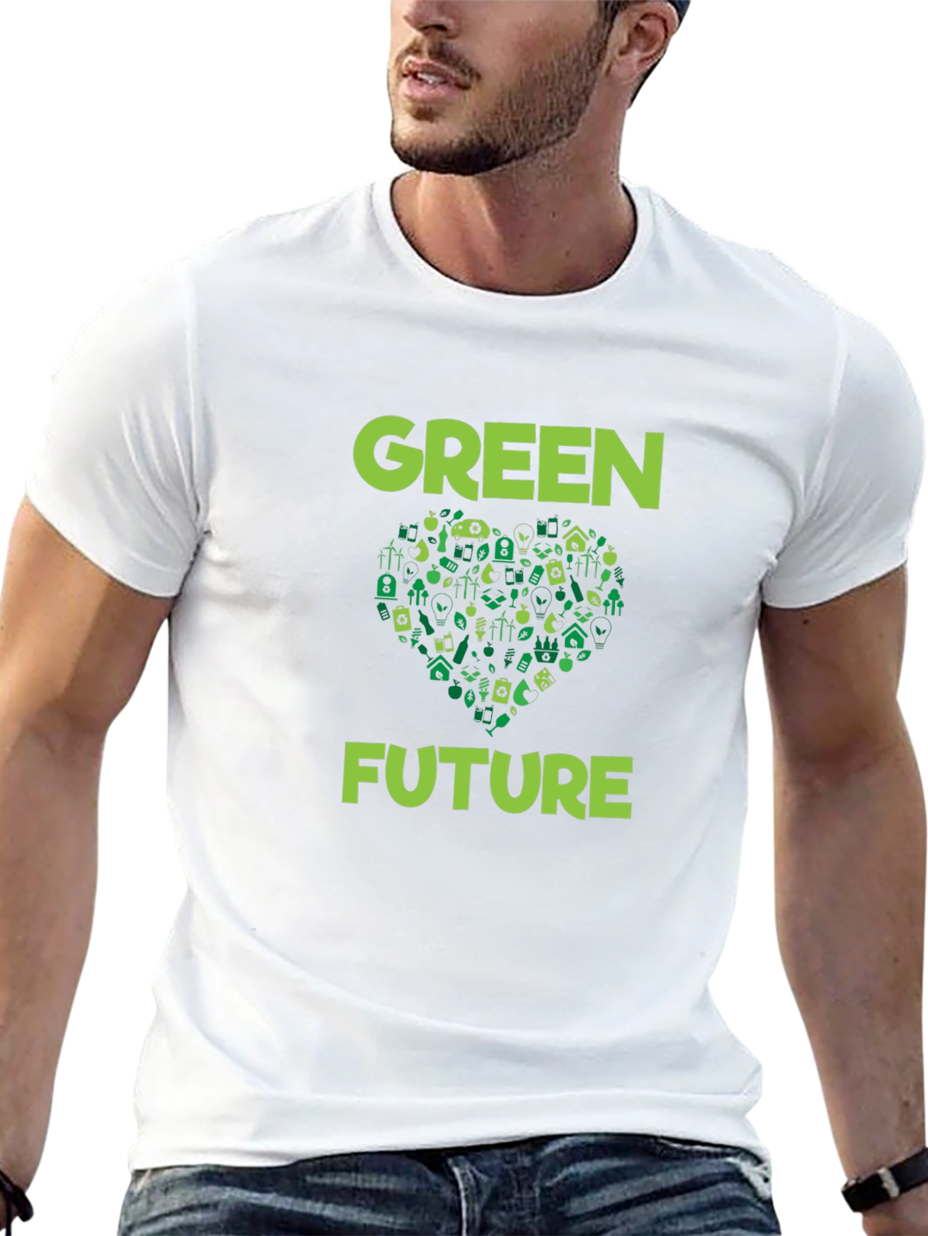 Green Future Graphic T-Shirt - Eco-Friendly Design