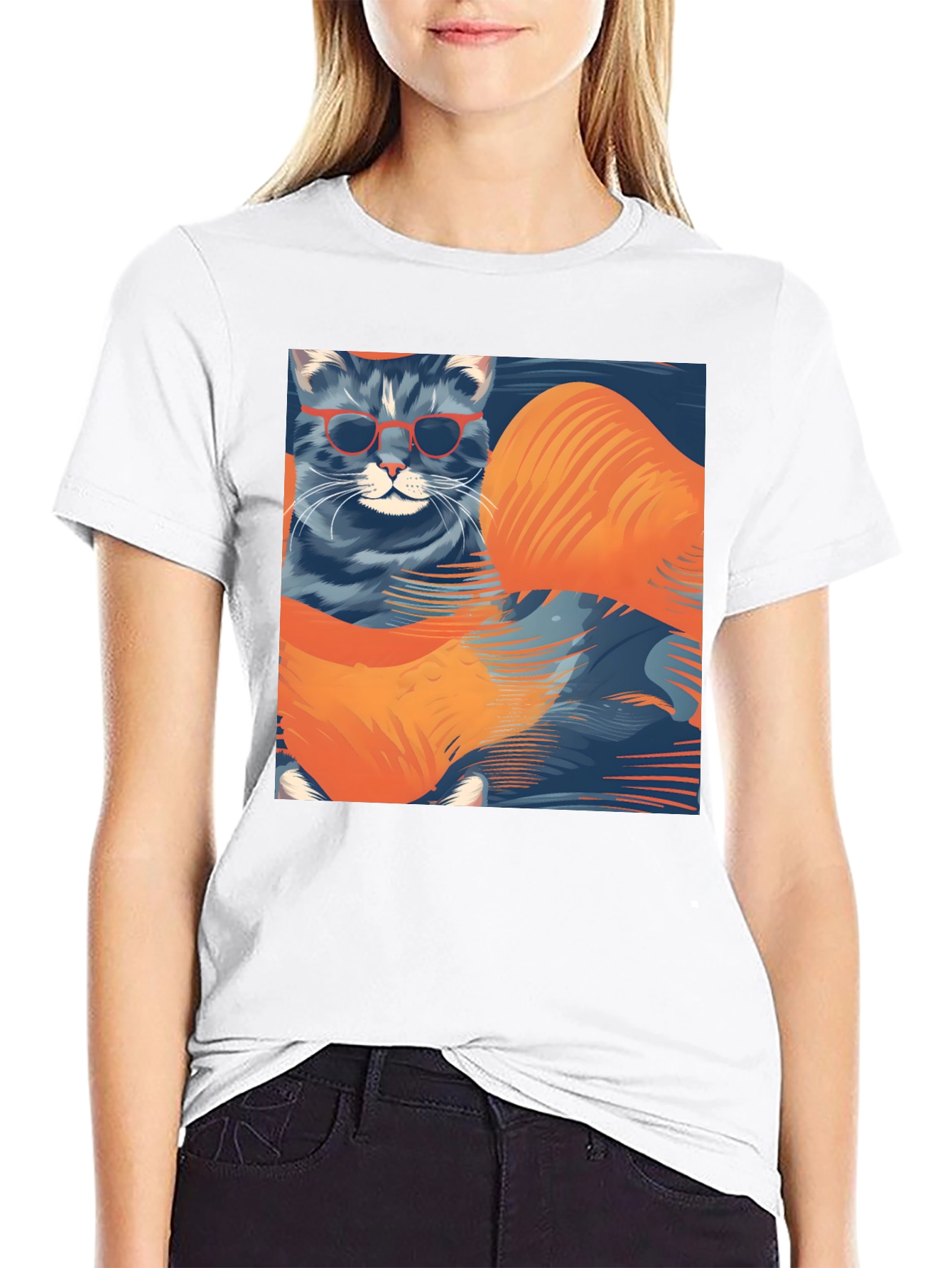 Cool Cat Graphic T-Shirt