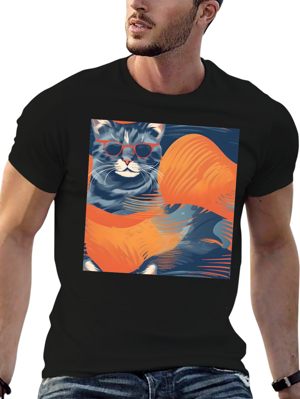 Cool Cat Graphic T-Shirt