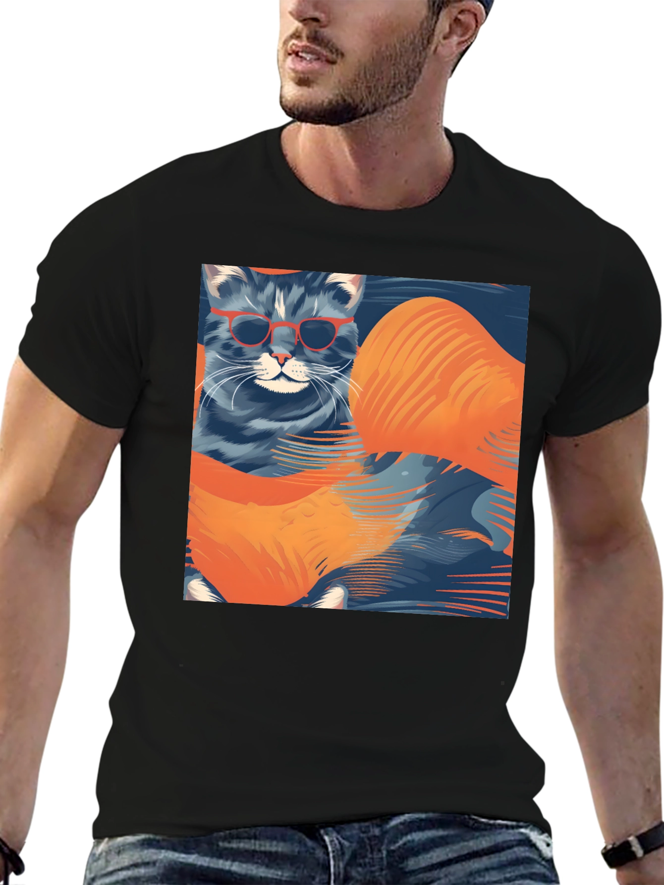 Cool Cat Graphic T-Shirt