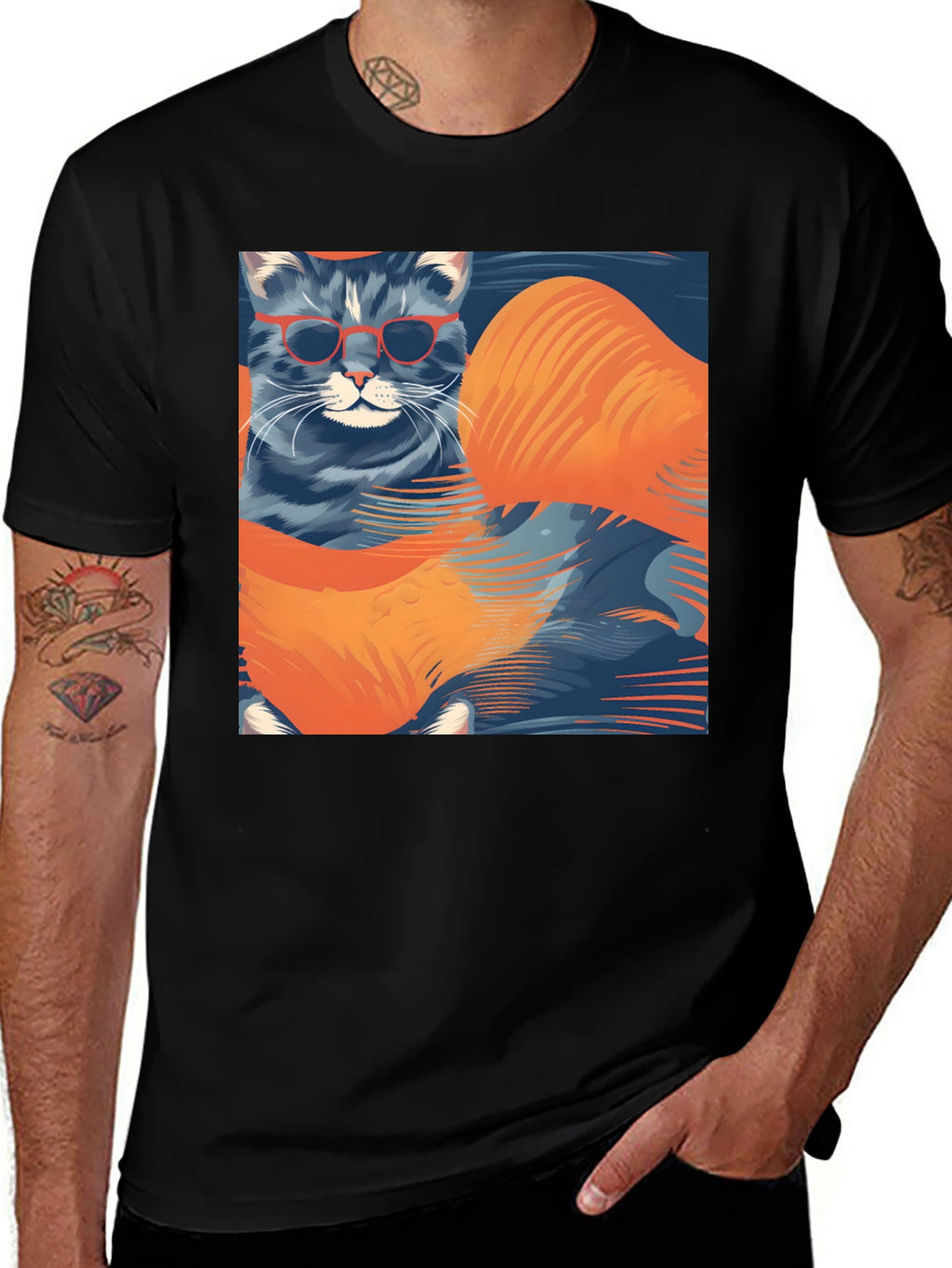 Cool Cat Graphic T-Shirt