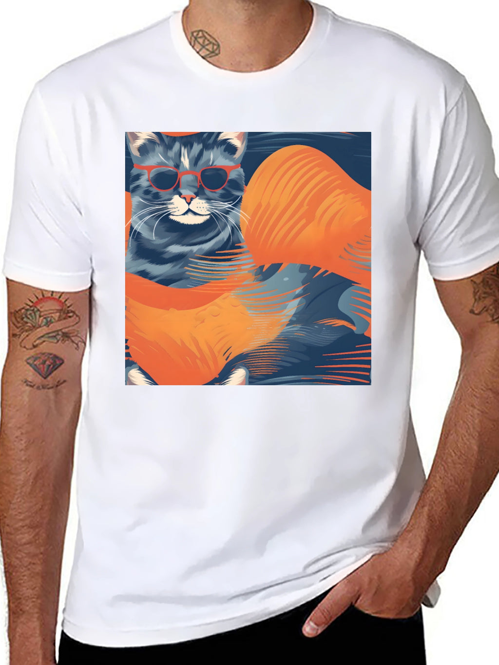Cool Cat Graphic T-Shirt