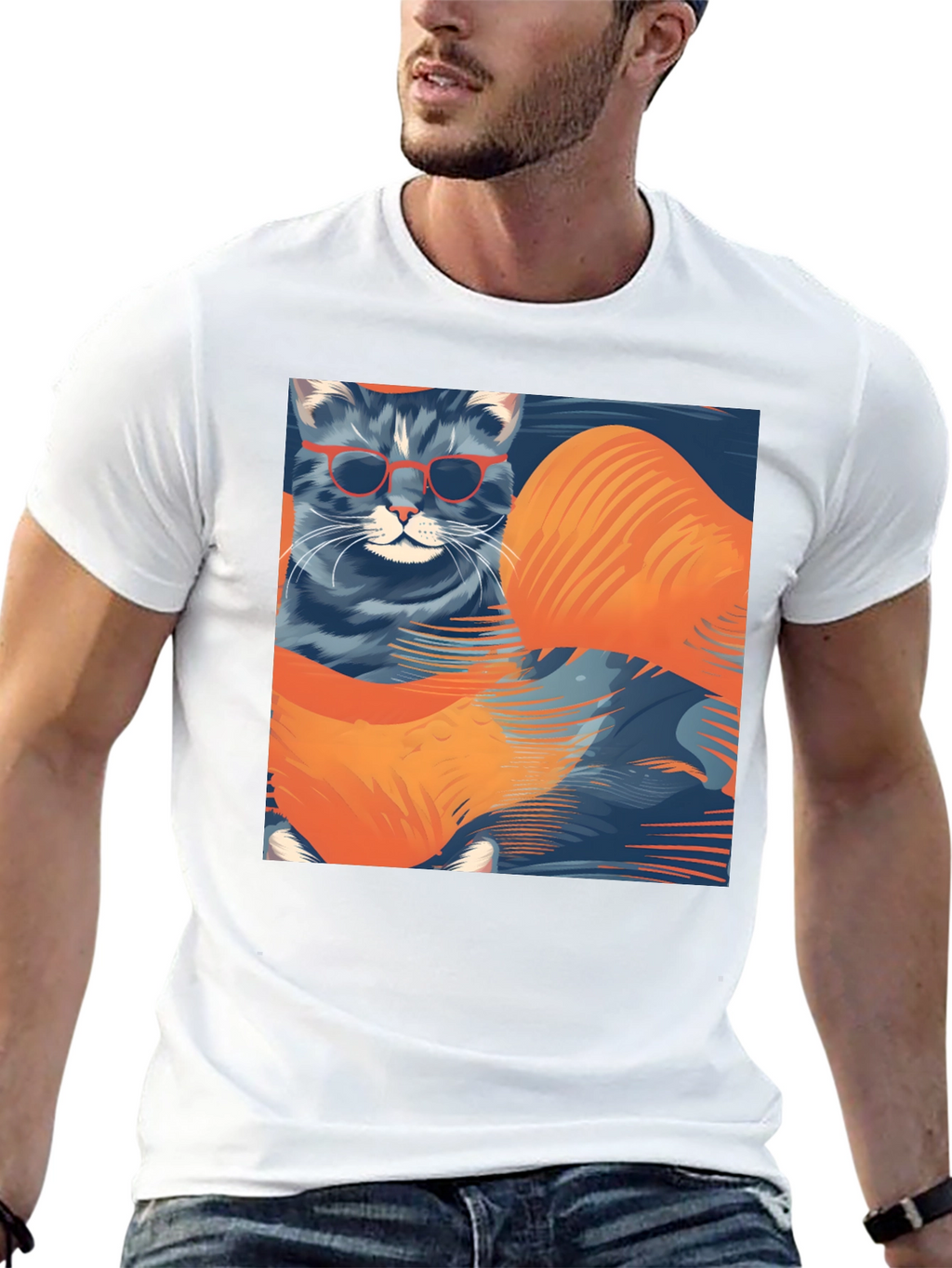 Cool Cat Graphic T-Shirt