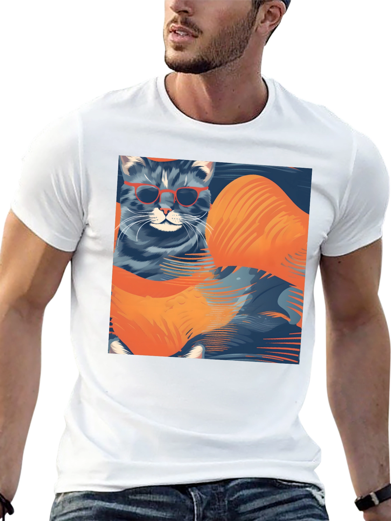 Cool Cat Graphic T-Shirt