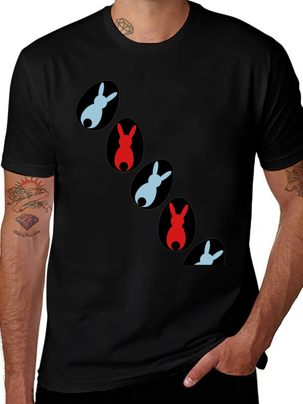 Easter Bunny Egg Pattern T-Shirt