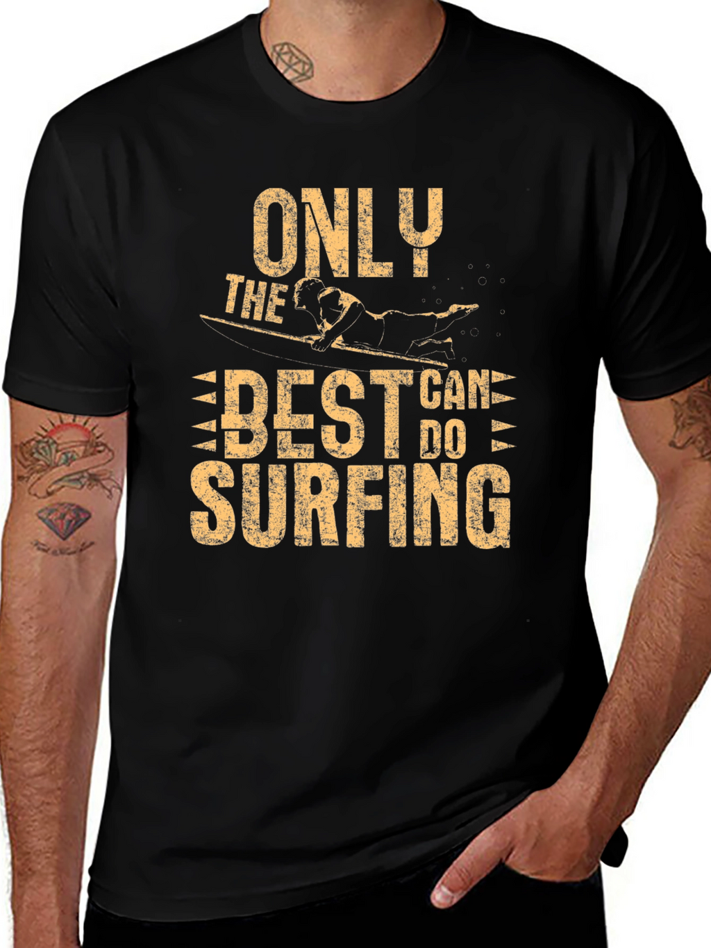 Only the Best Can Do Surfing Graphic T-Shirt