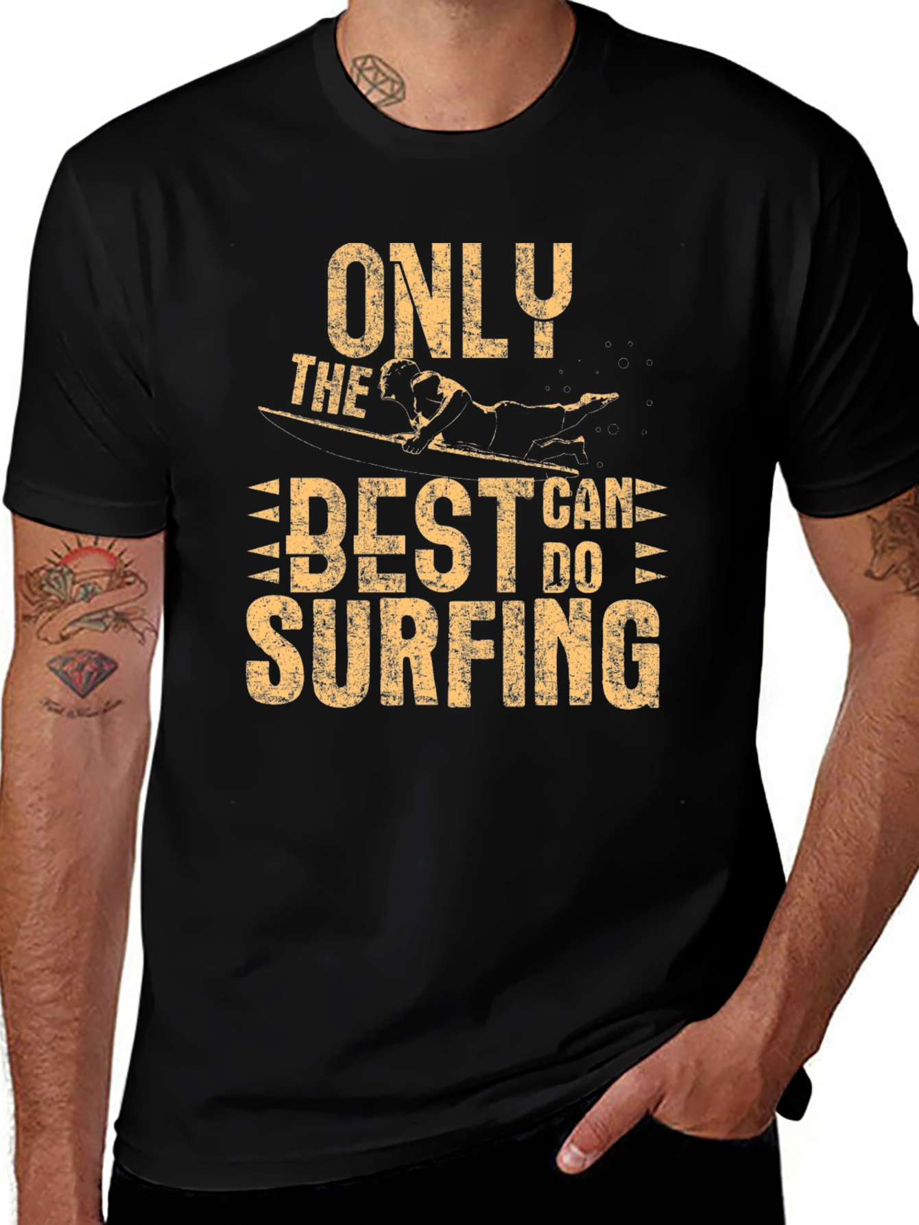 Only the Best Can Do Surfing Graphic T-Shirt