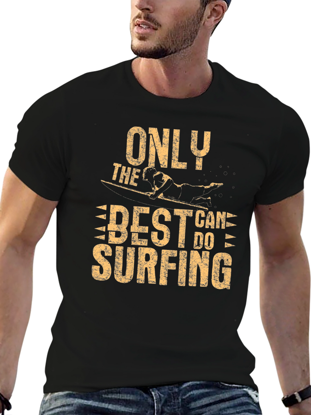 Only the Best Can Do Surfing Graphic T-Shirt