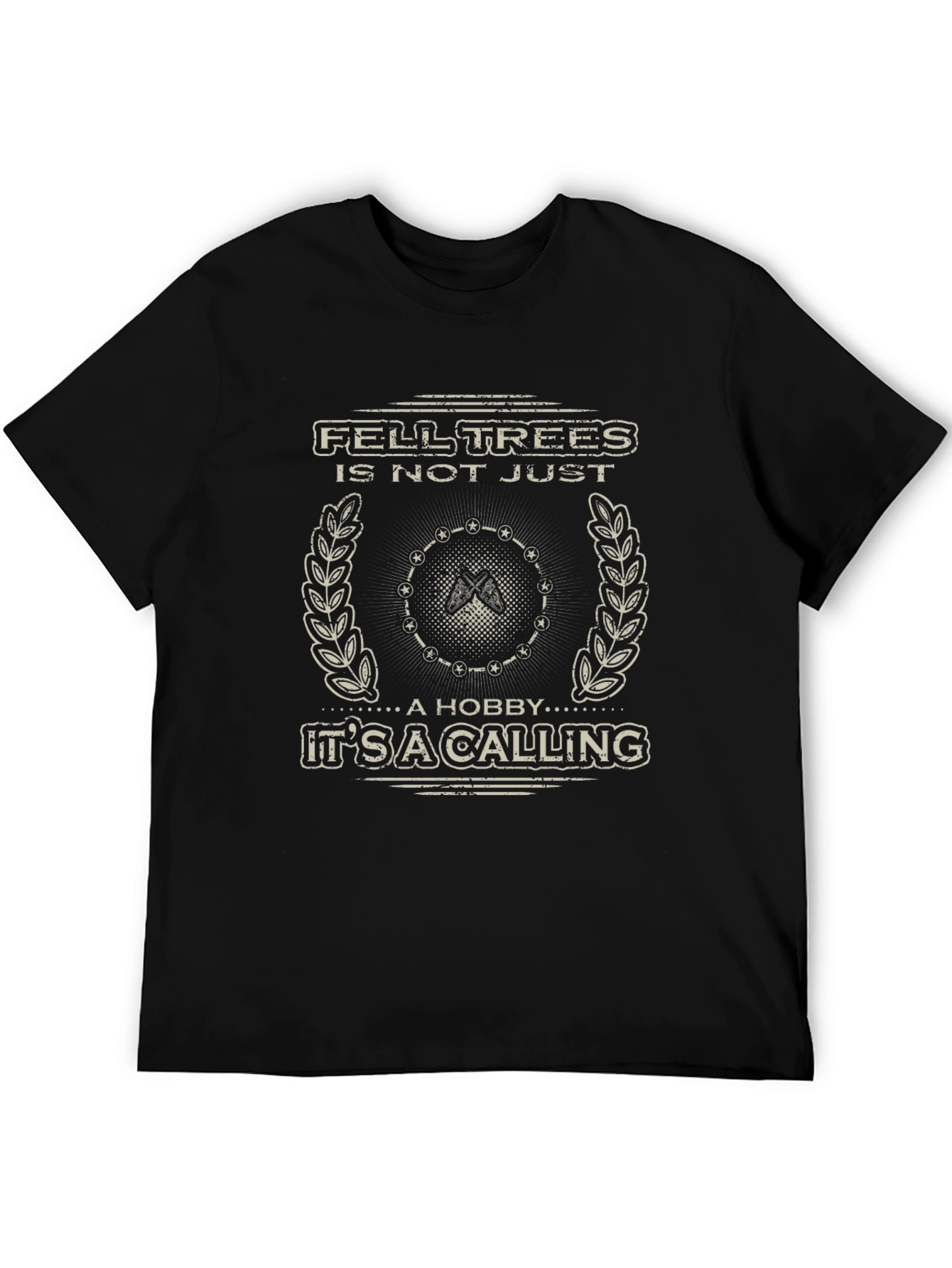 Fell Trees Calling Mens Graphic Tee - Lumberjack Style