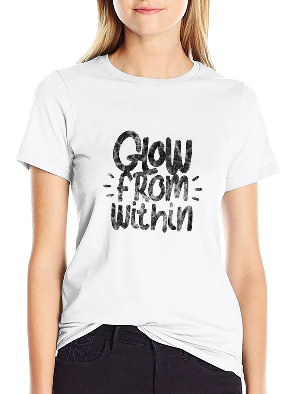 Glow From Within Black Graphic Tee