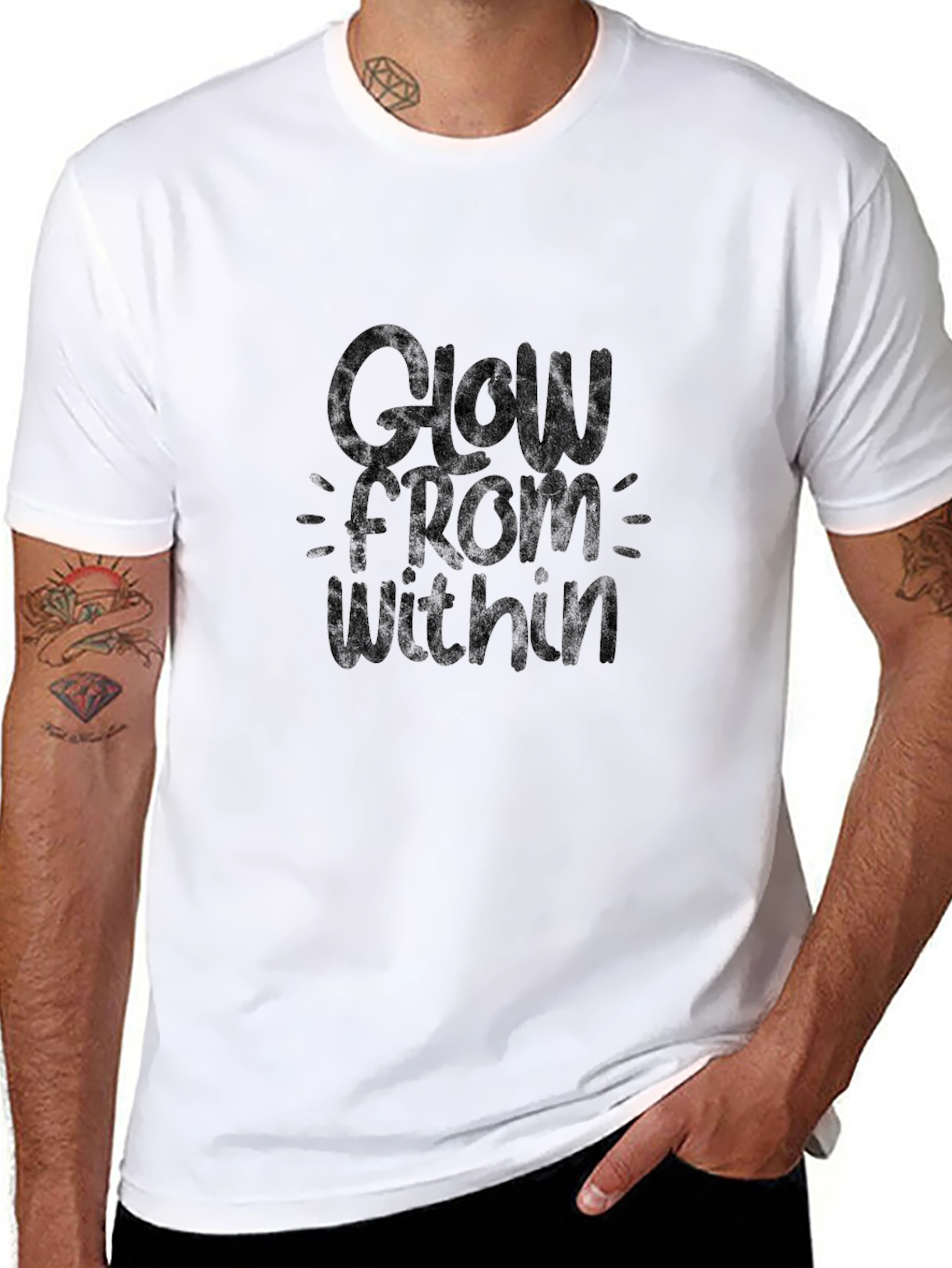 Glow From Within Black Graphic Tee