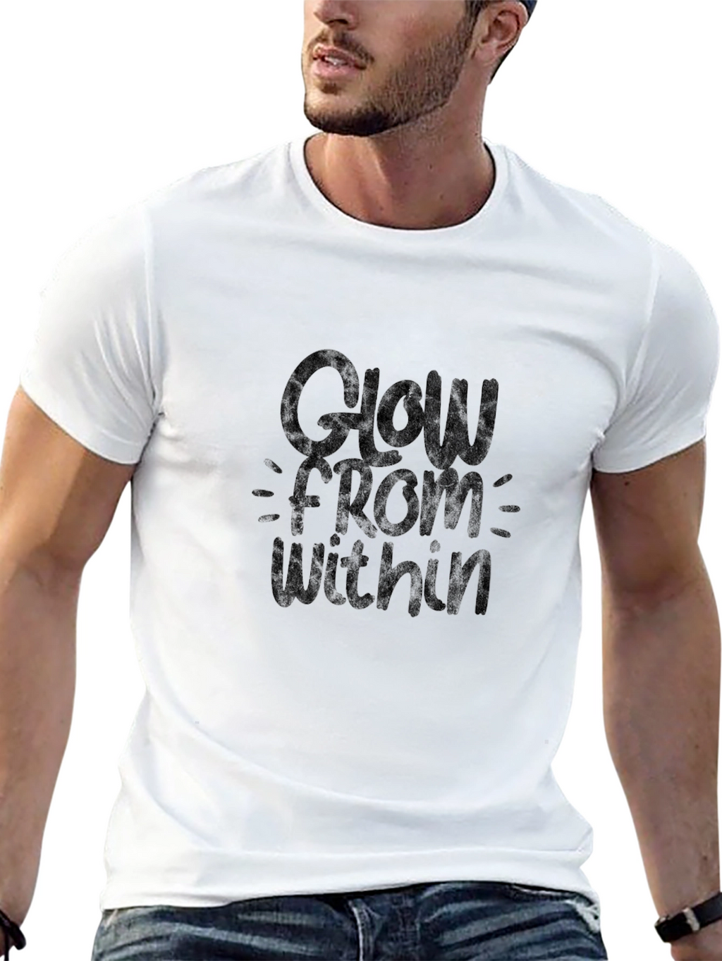 Glow From Within Black Graphic Tee