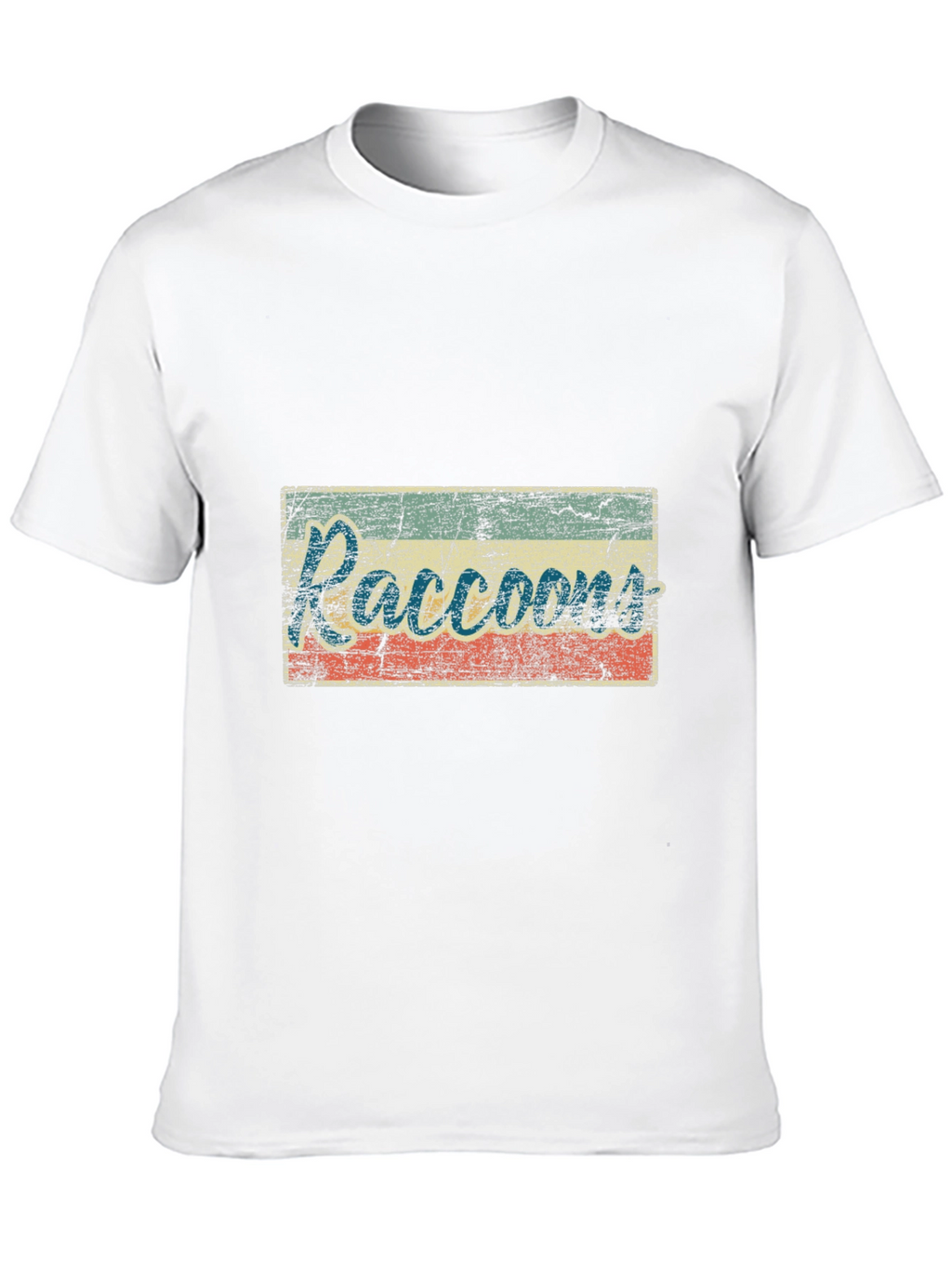 Retro Raccoons Graphic Tee - Distressed Print