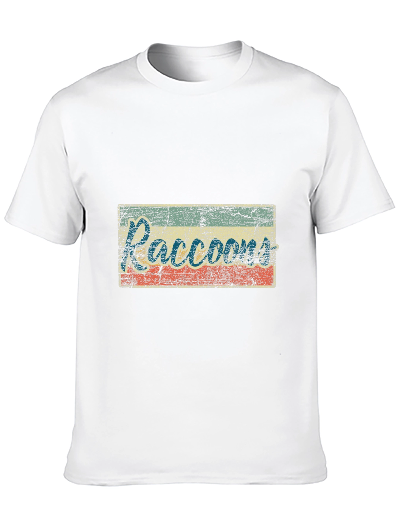Retro Raccoons Graphic Tee - Distressed Print