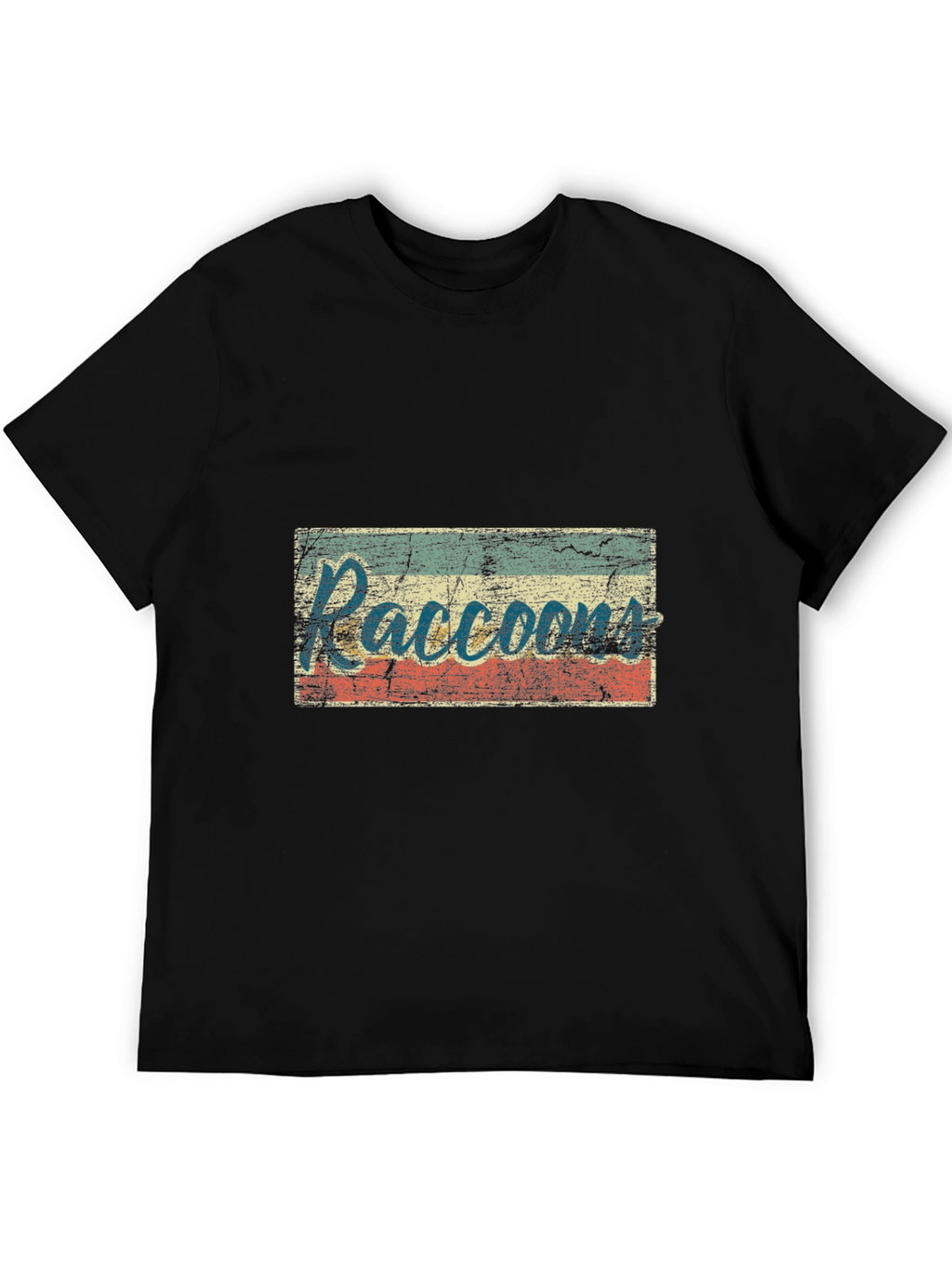 Retro Raccoons Graphic Tee - Distressed Print