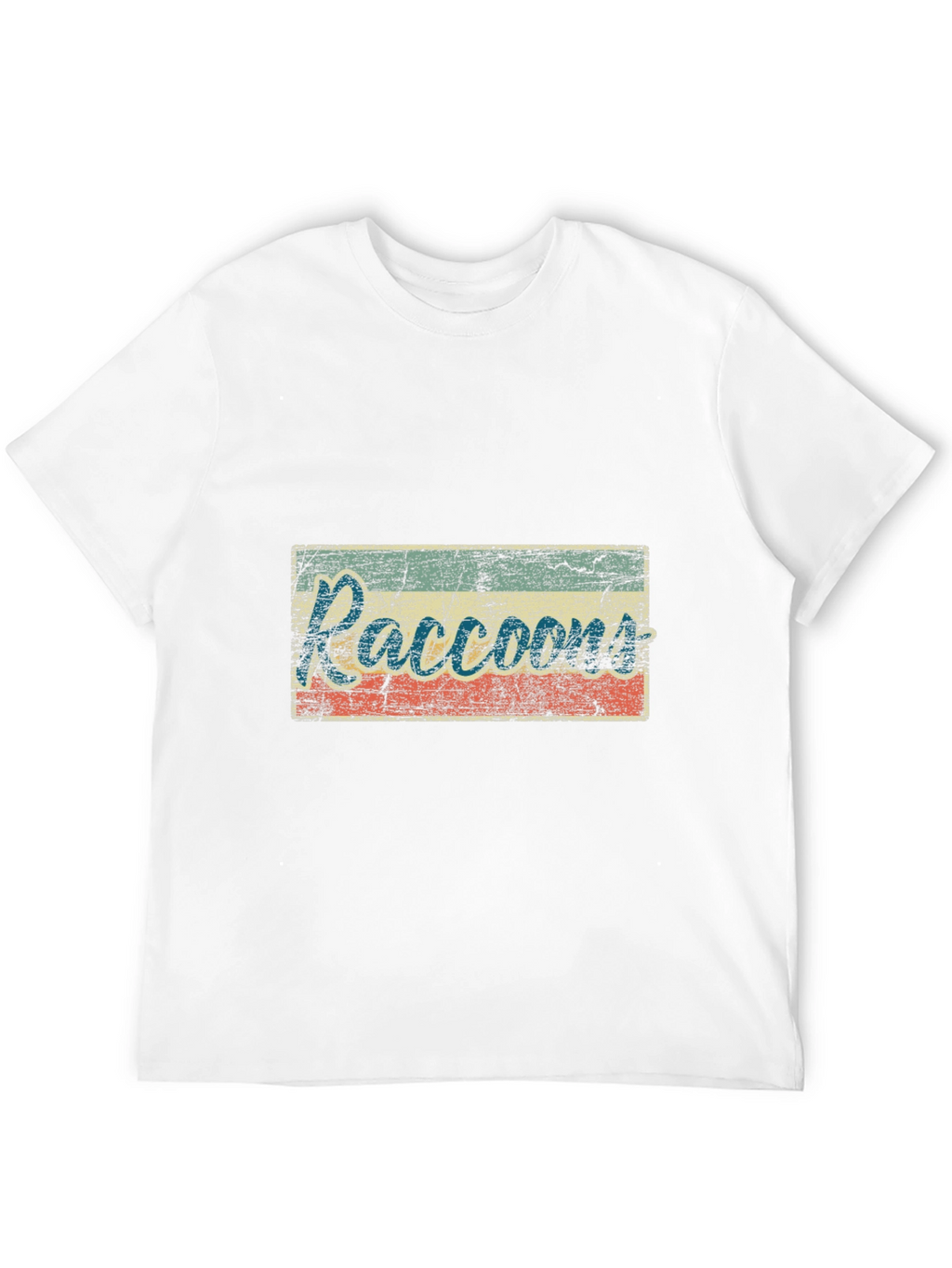 Retro Raccoons Graphic Tee - Distressed Print