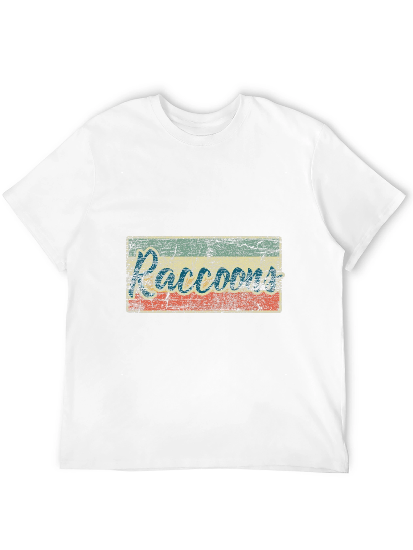 Retro Raccoons Graphic Tee - Distressed Print