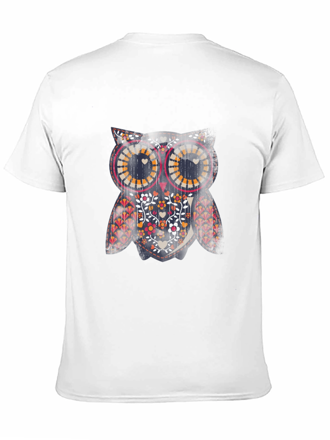 Owl Graphic Print Crew Neck Tee