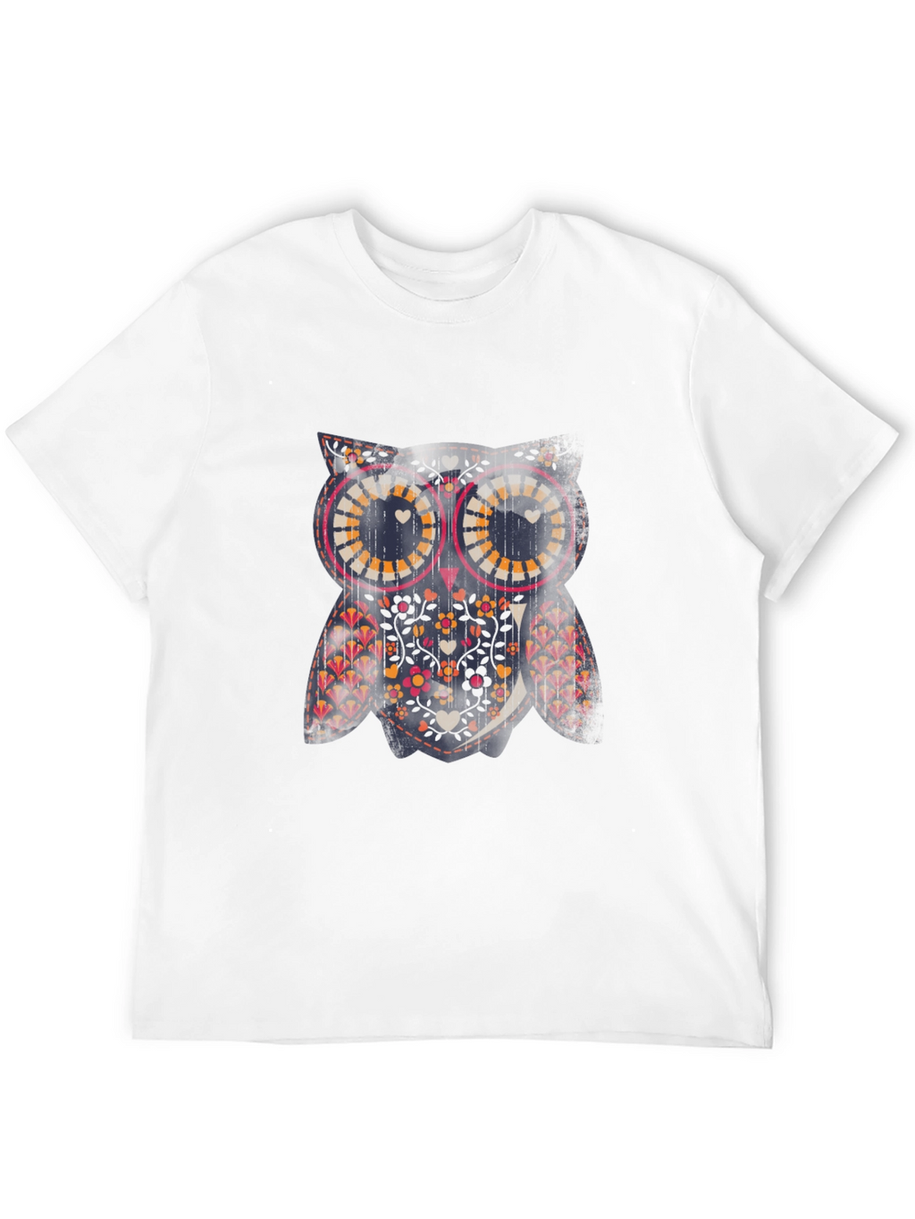 Owl Graphic Print Crew Neck Tee