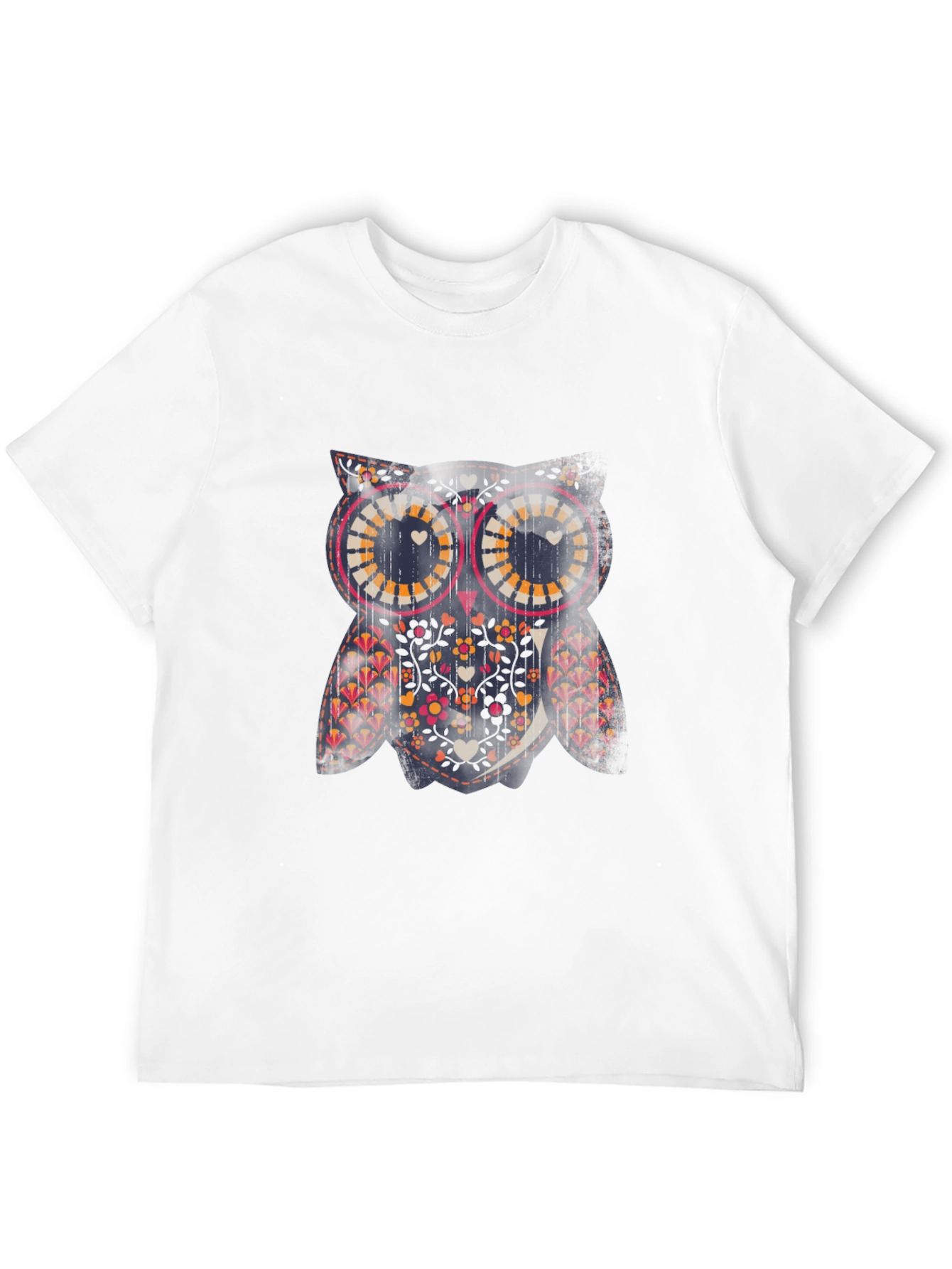 Owl Graphic Print Crew Neck Tee