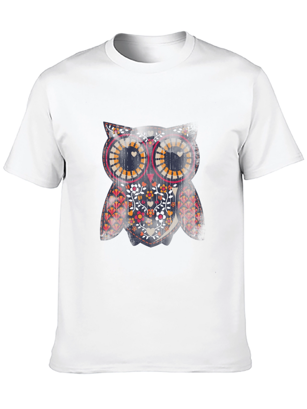 Owl Graphic Print Crew Neck Tee