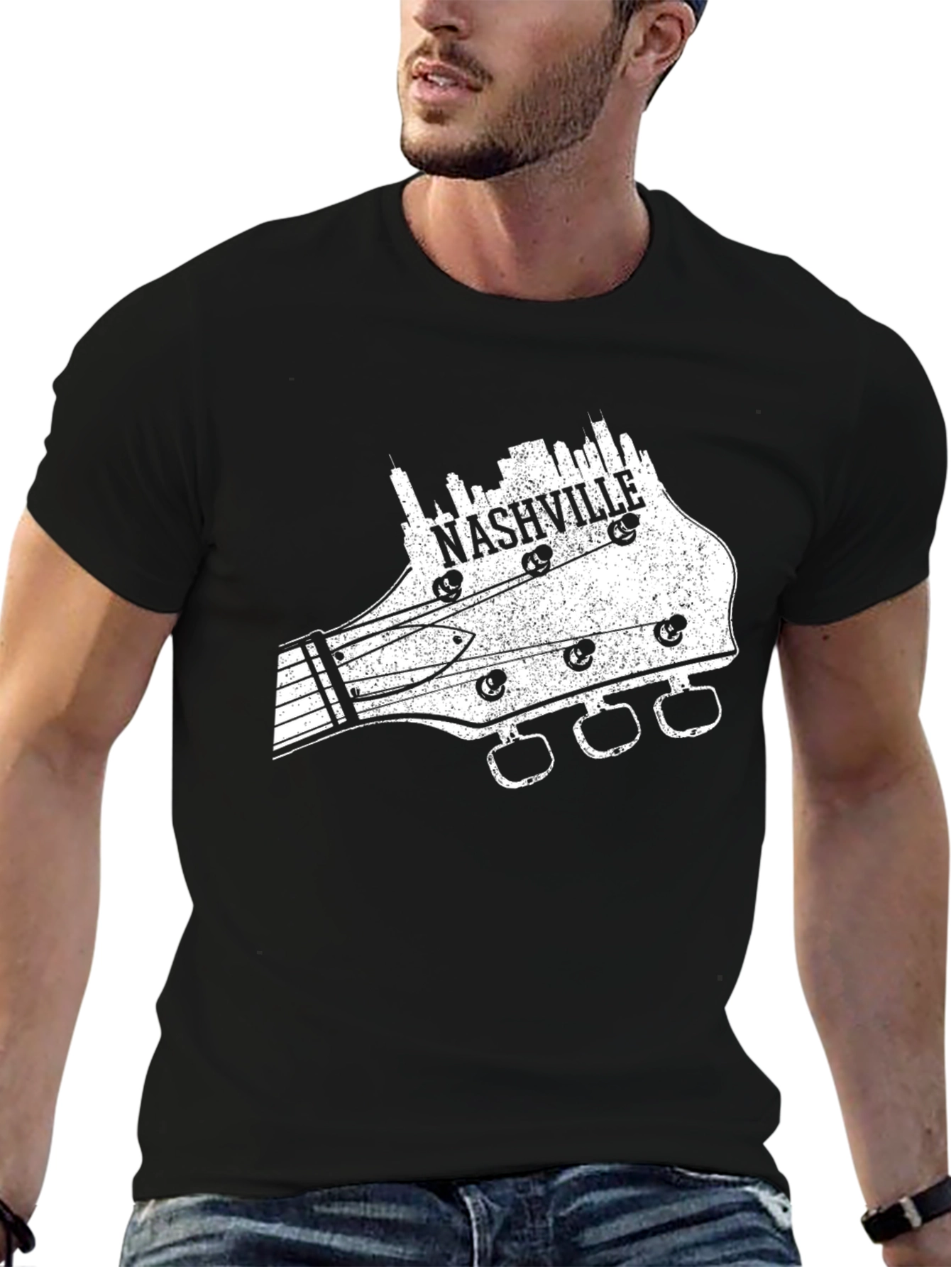 Nashville Guitar Headstock T-Shirt