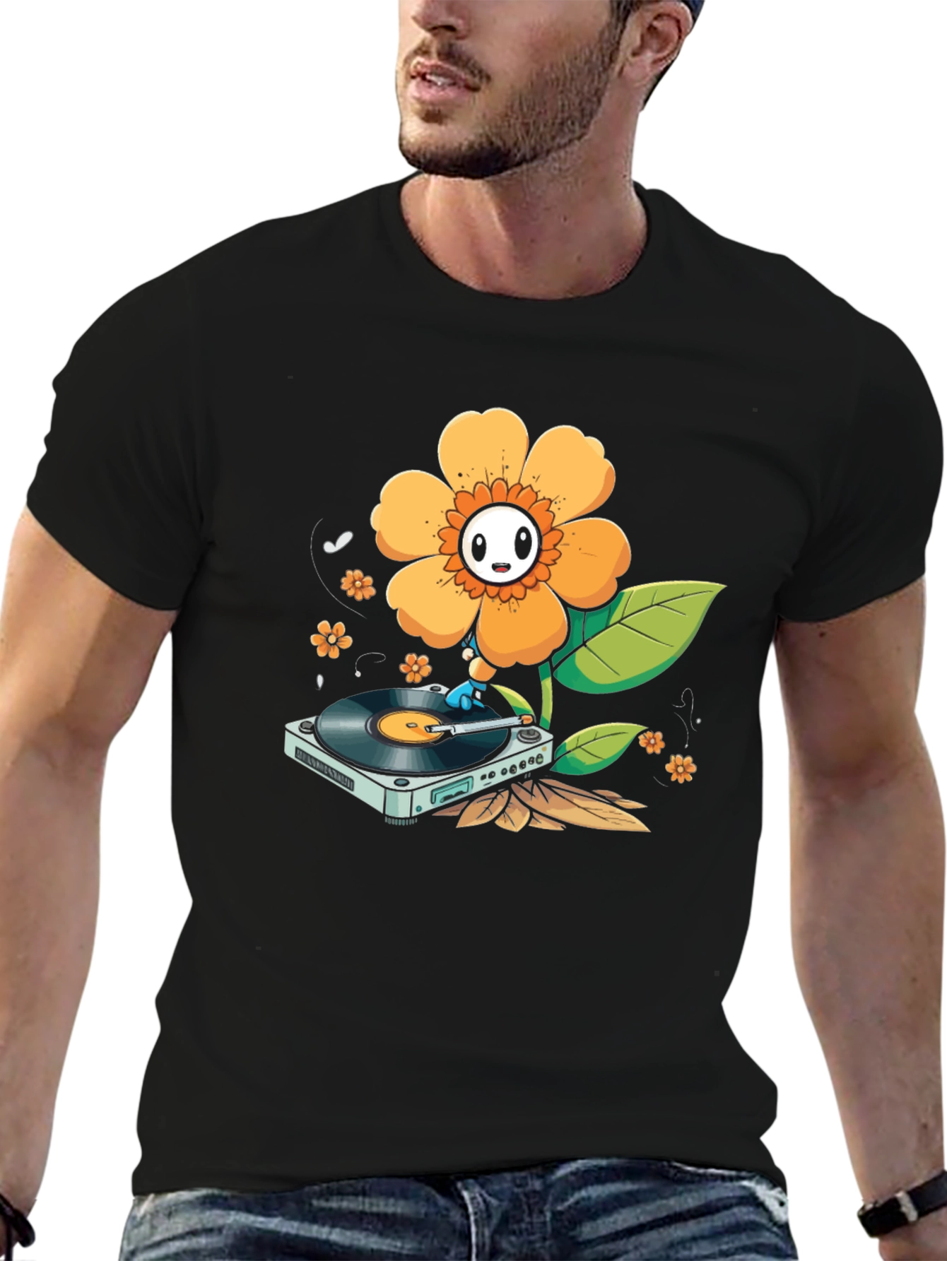 Groovy Flower Turntable T-Shirt