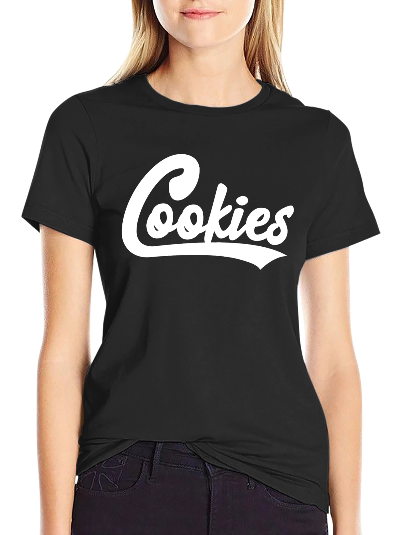 Cookies Graphic Print Black T-Shirt for Men