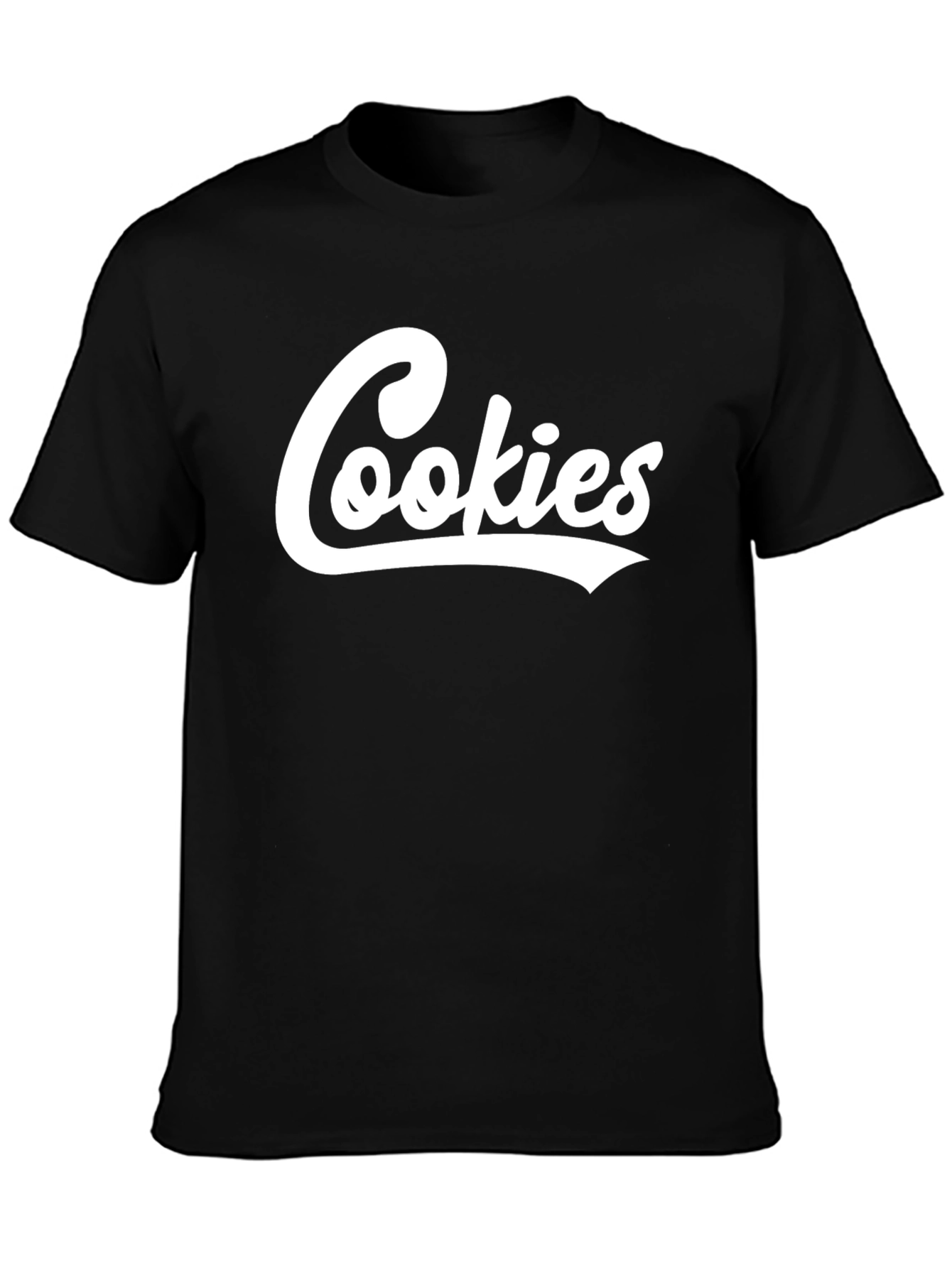 Cookies Graphic Print Black T-Shirt for Men
