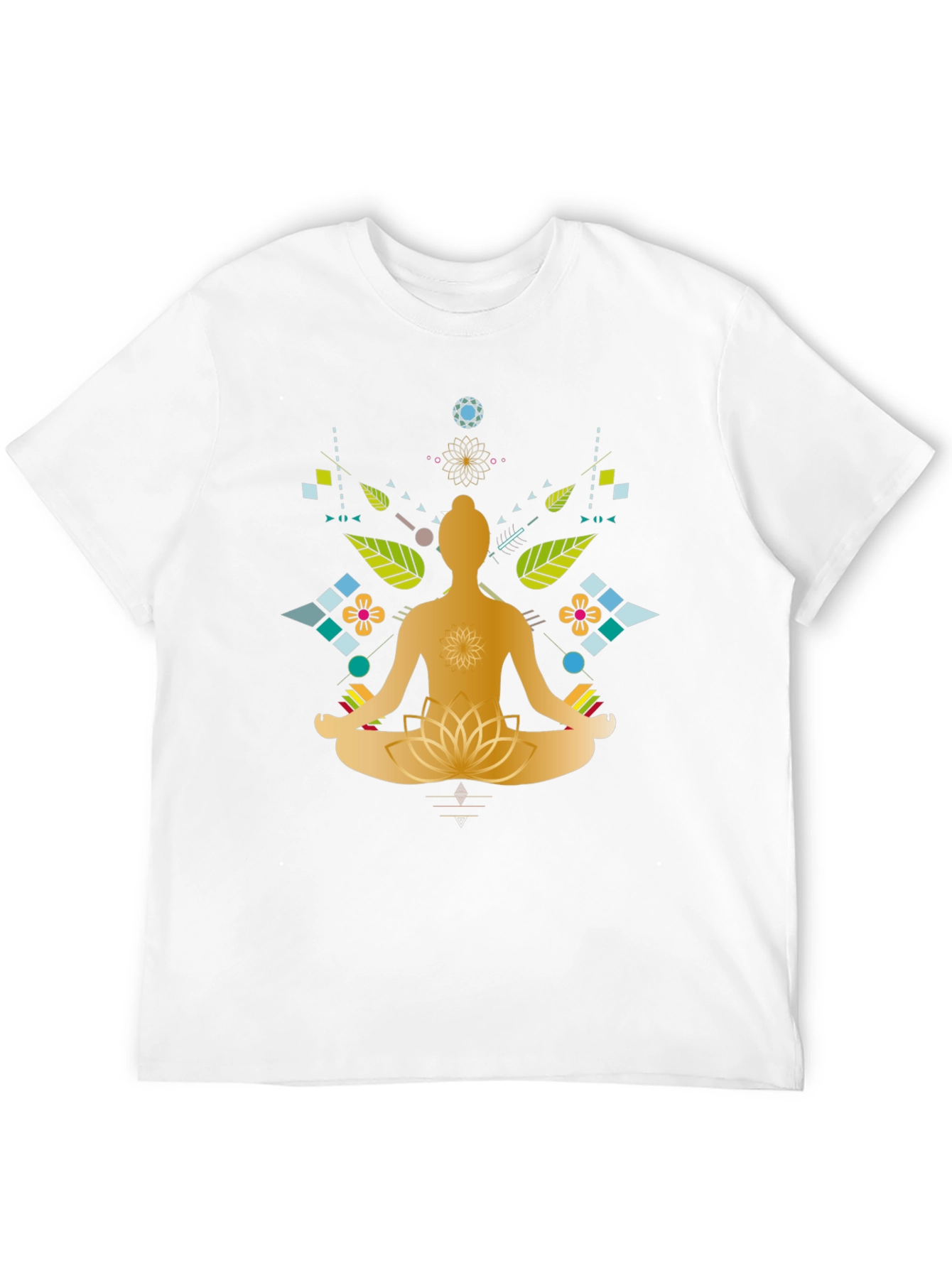 Meditative Lotus Graphic Tee - Black