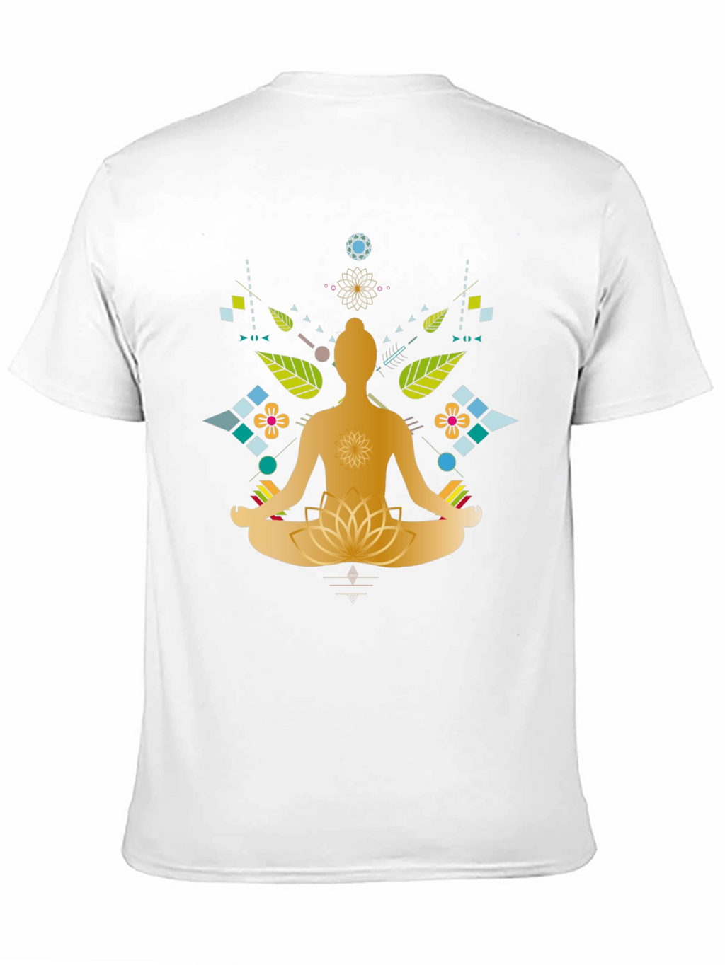 Meditative Lotus Graphic Tee - Black