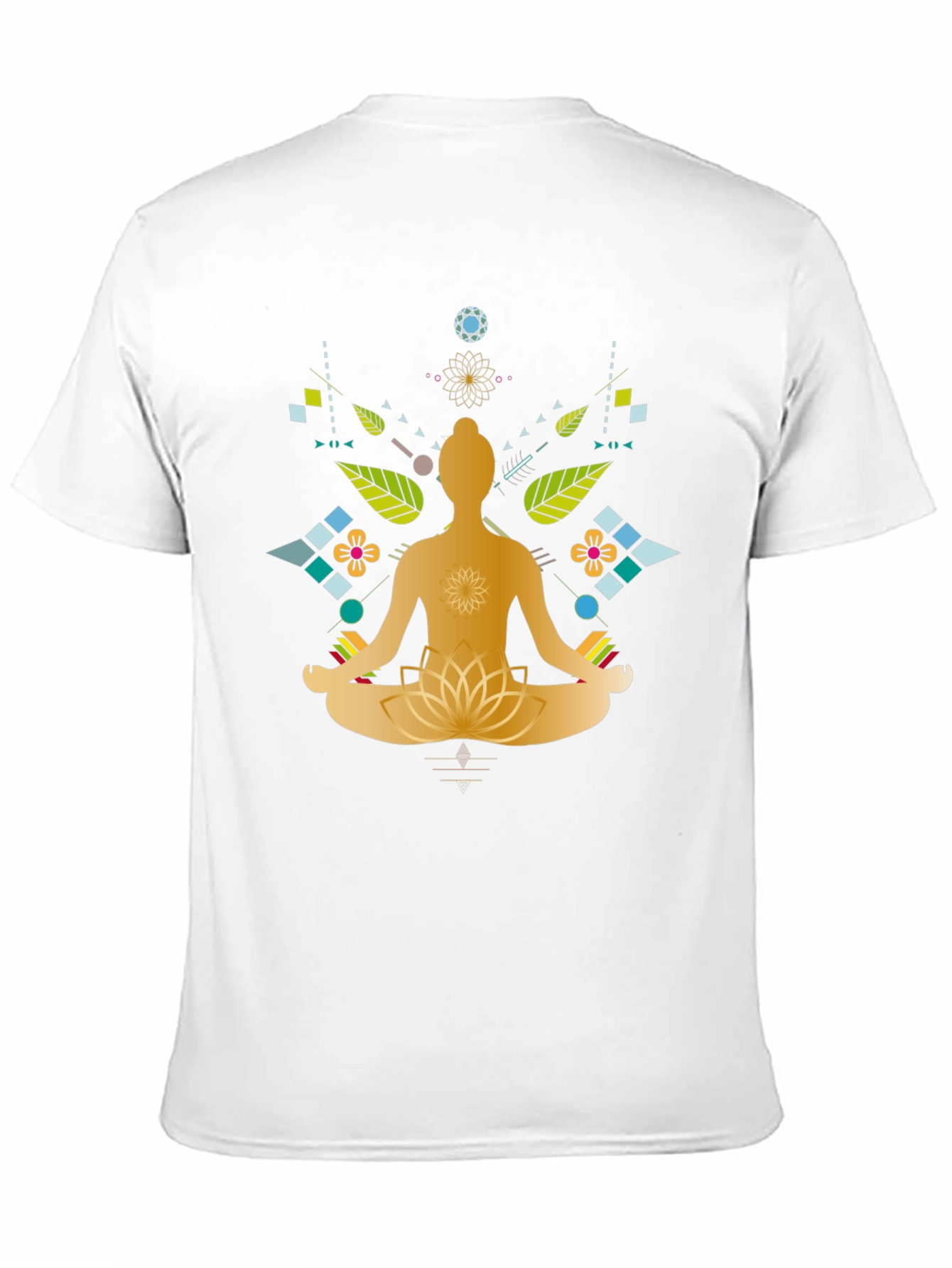 Meditative Lotus Graphic Tee - Black
