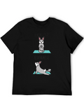 Inhale Exhale Yoga Bunny Black T-Shirt