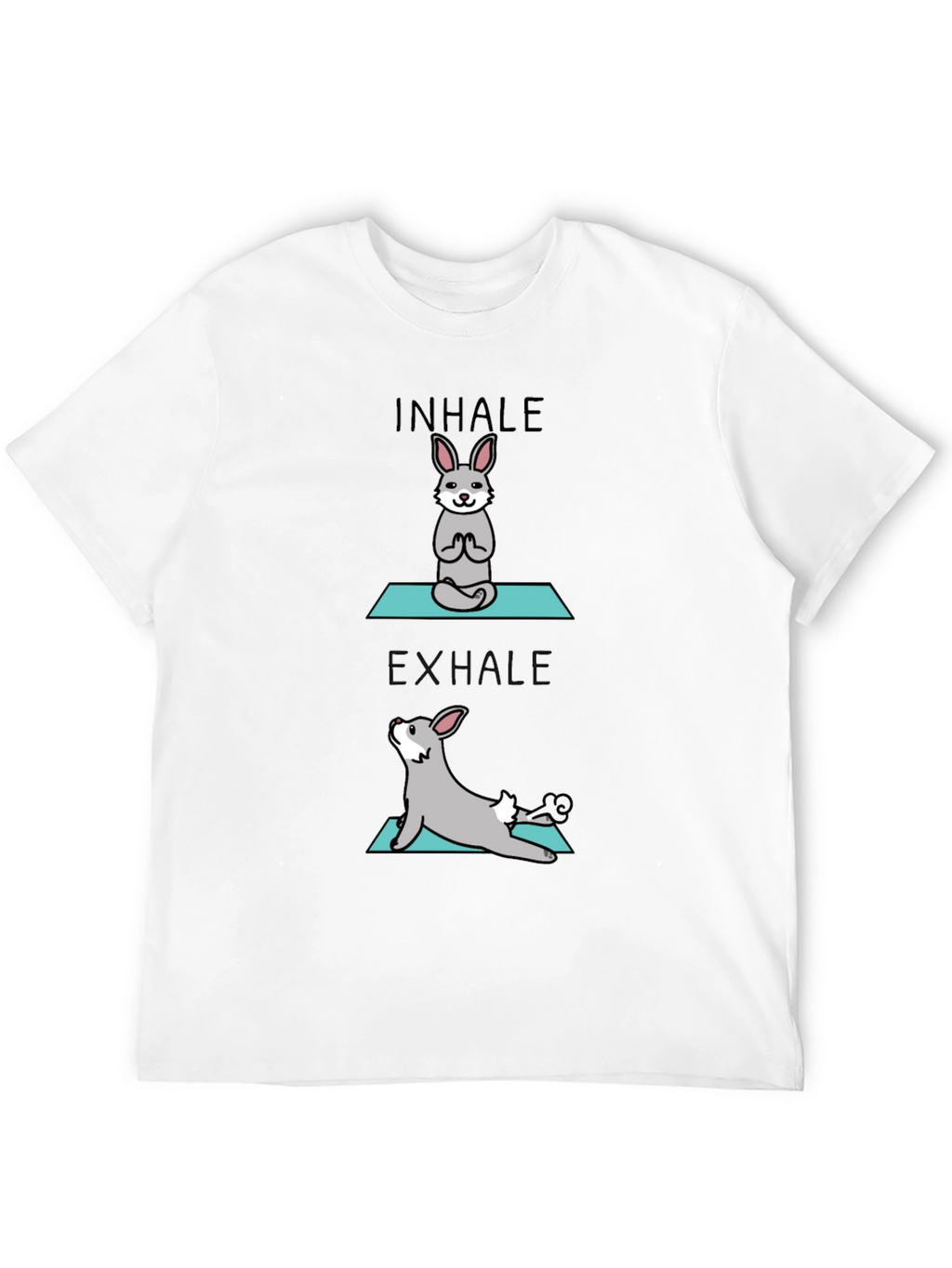 Inhale Exhale Yoga Bunny Black T-Shirt