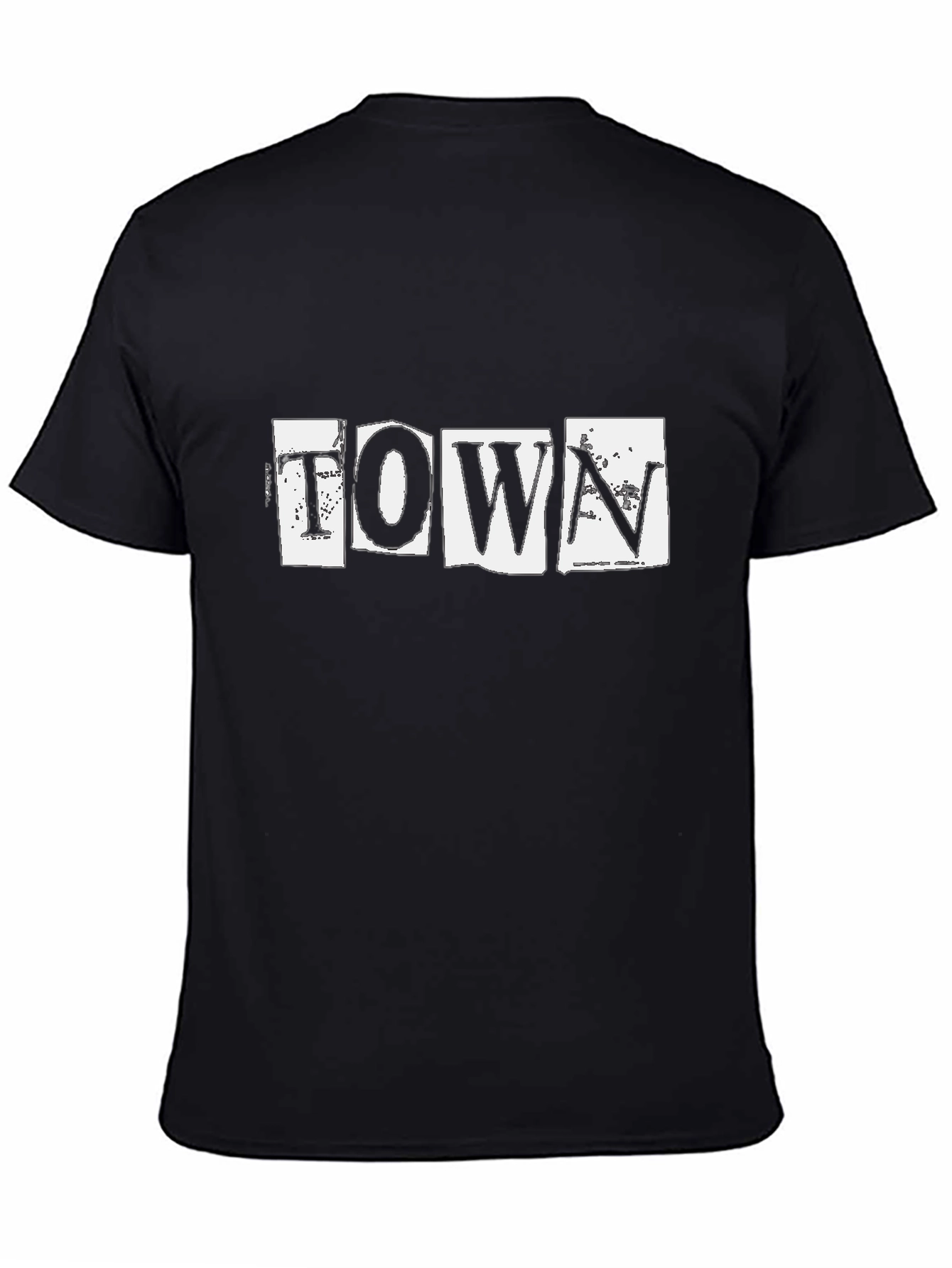 Town Graphic Print Black T-Shirt