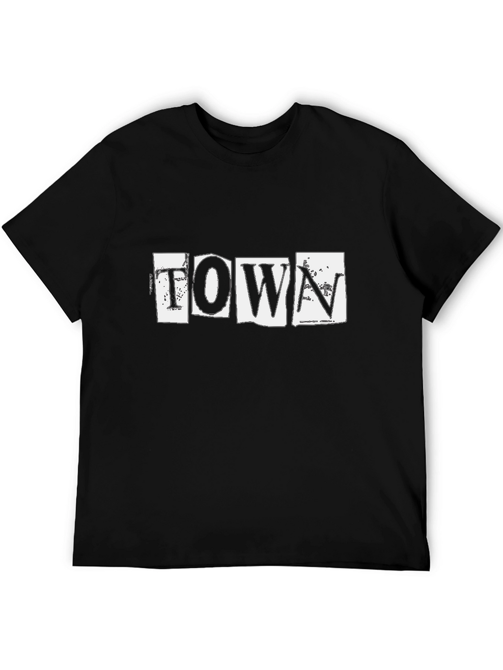 Town Graphic Print Black T-Shirt