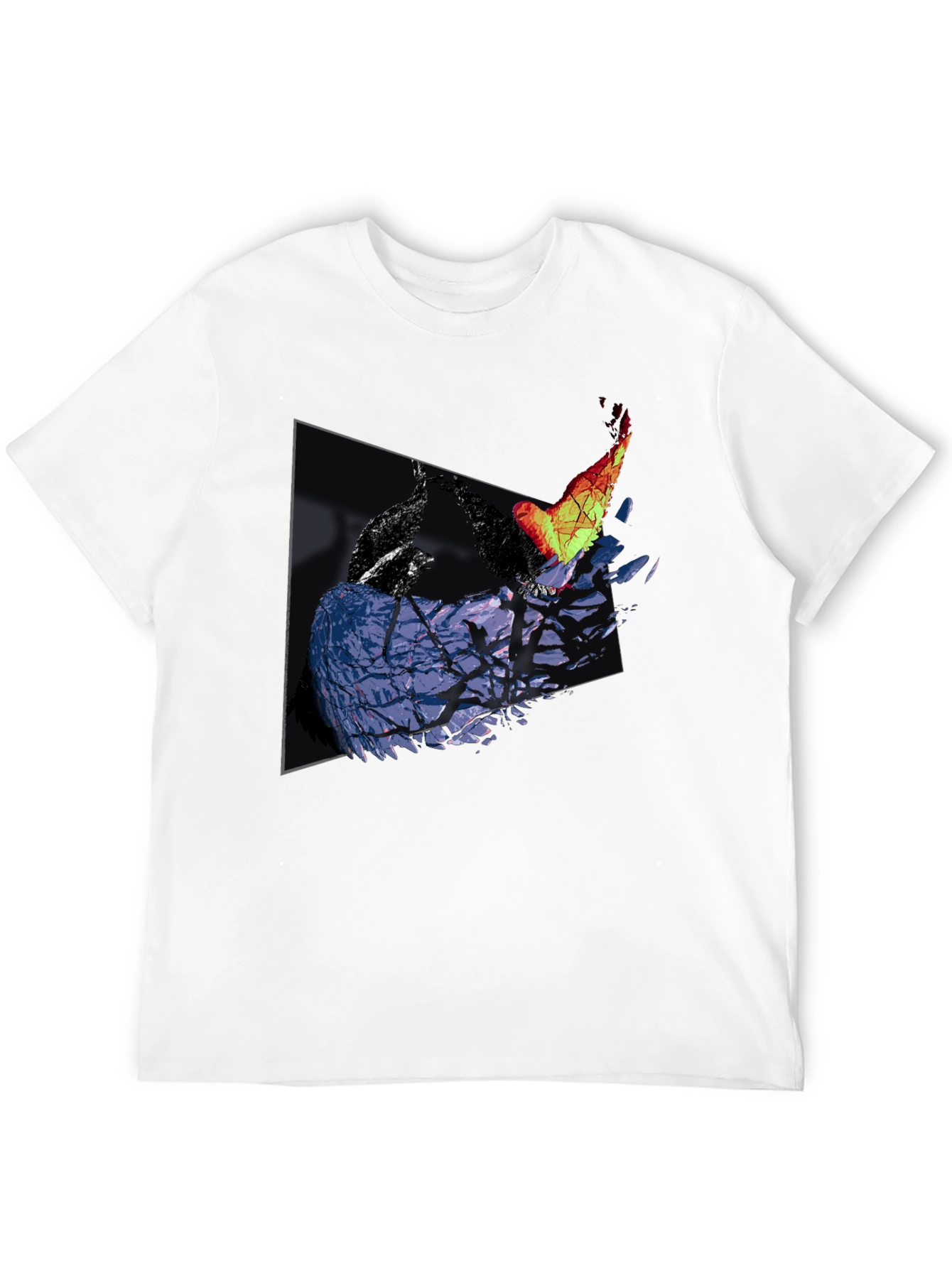 Abstract Bird Graphic Print Tee