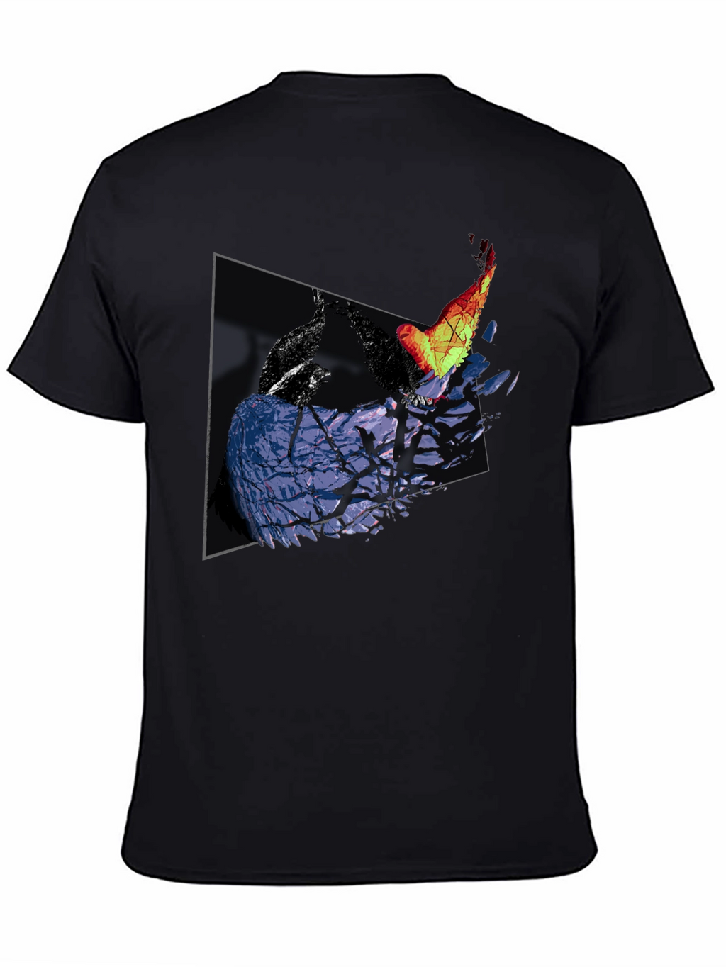 Abstract Bird Graphic Print Tee